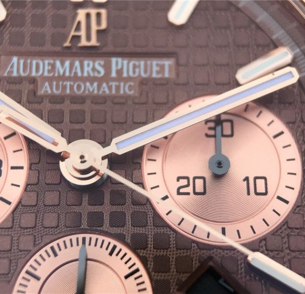 Replica Audemars Piguet Royal OAK Royal Oak Chronograph 26331 RG Brown Dial Leather Strap A7750 - Top club
