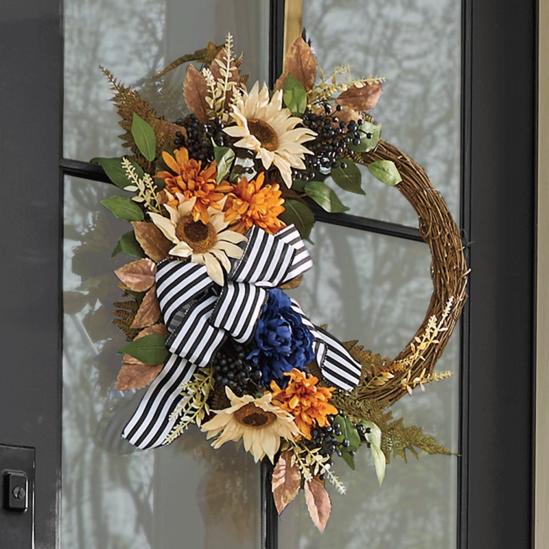 Welcome Fall Sunflower Wreath - MIDNIGHT VELVET CATALOG