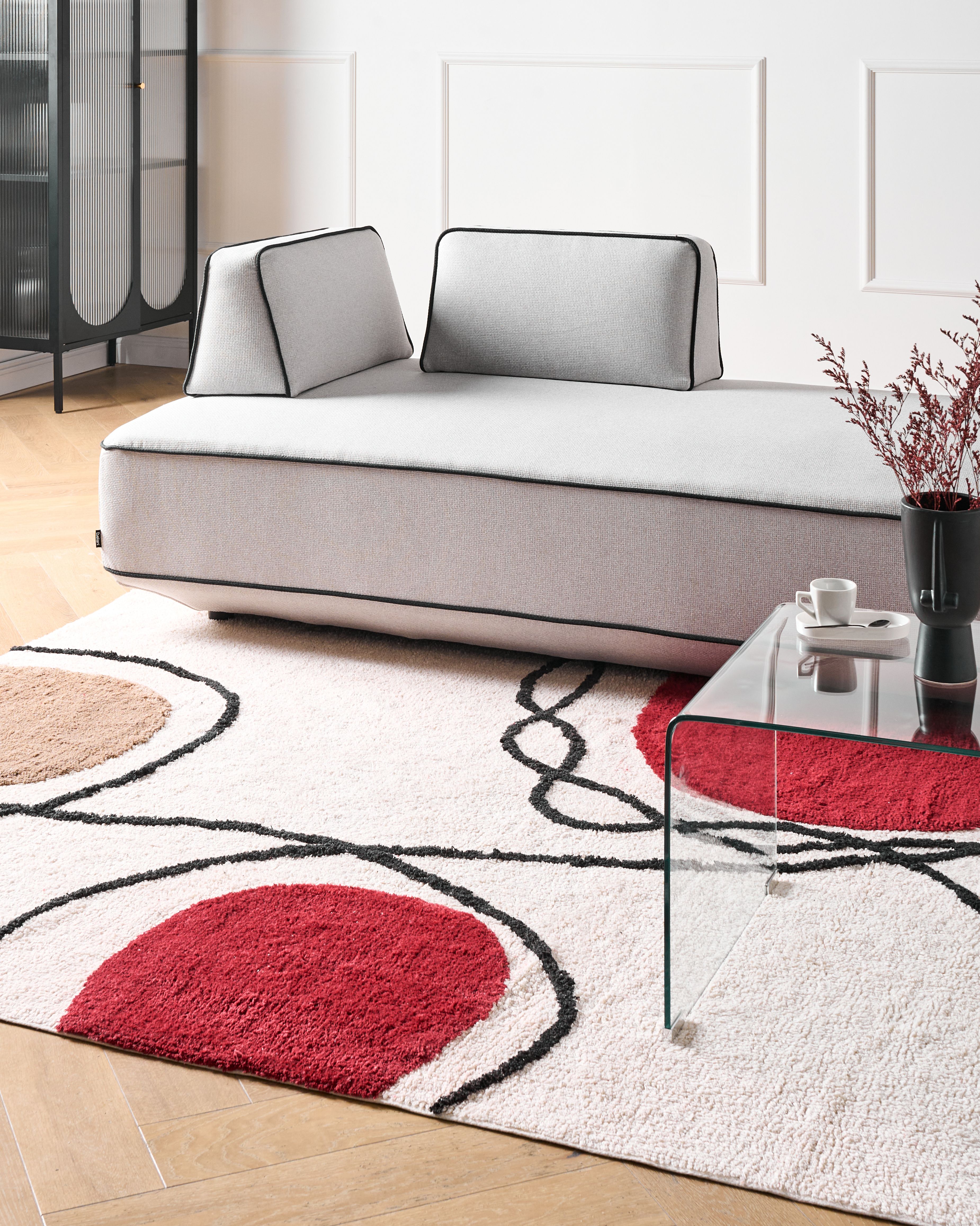Rug BOLAT Beige 160 x 230 cm Cotton