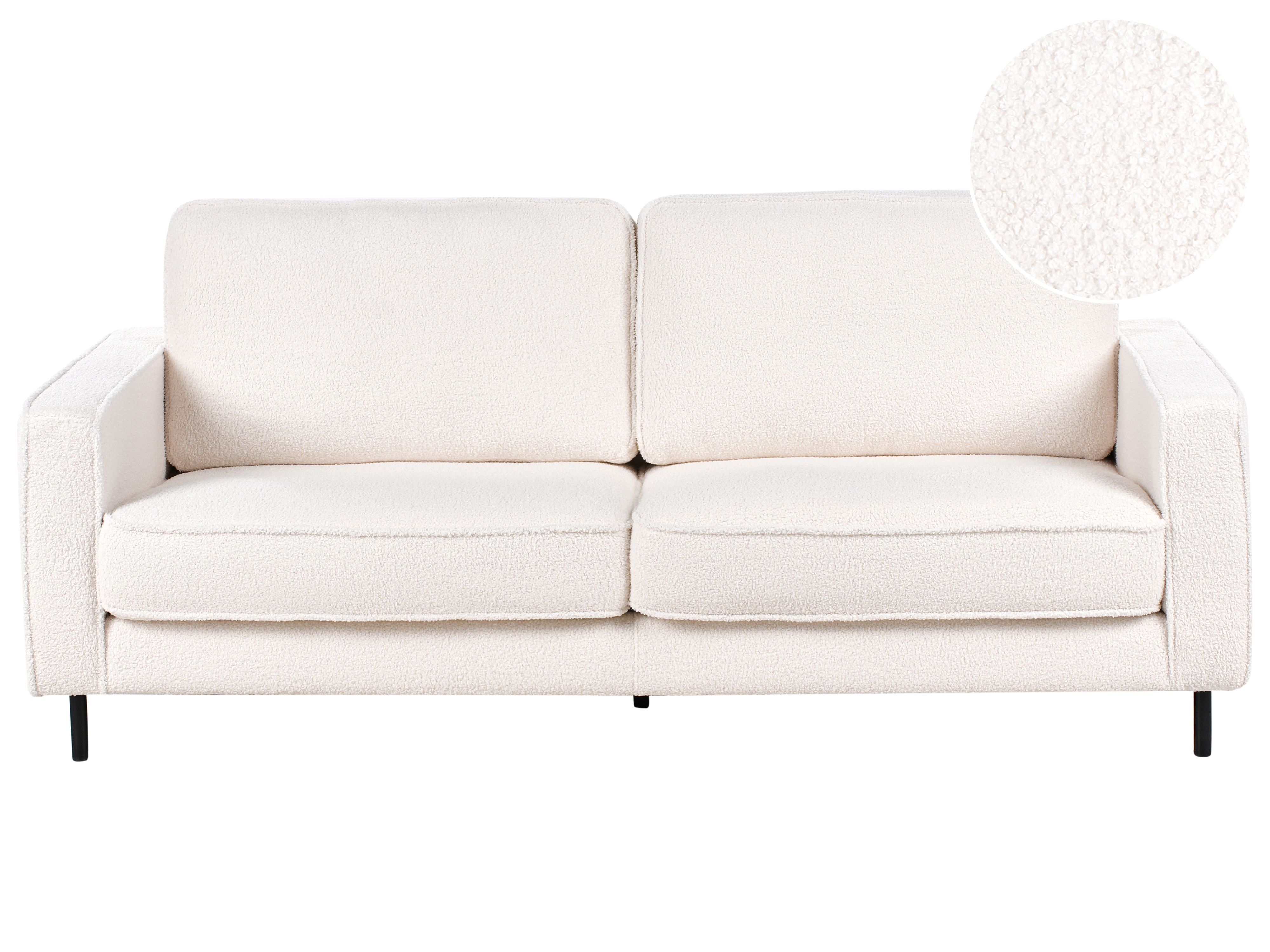 Sofa 3 Seater SAVALEN Boucle White
