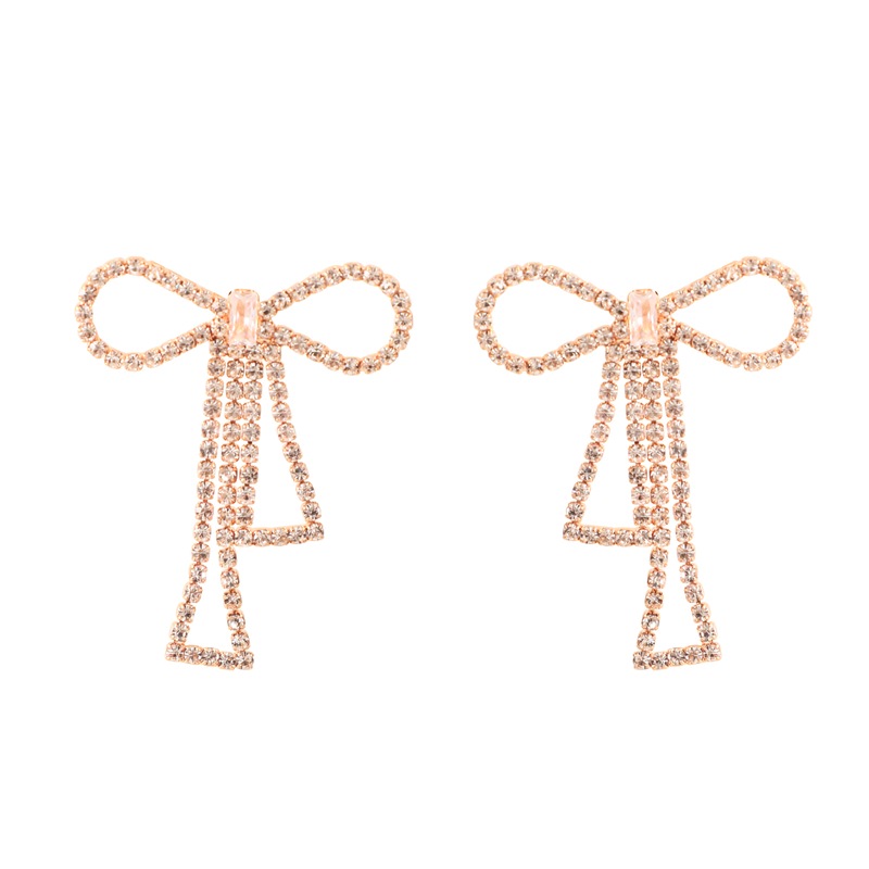 Crystal Bow Drop Earrings - MIDNIGHT VELVET CATALOG