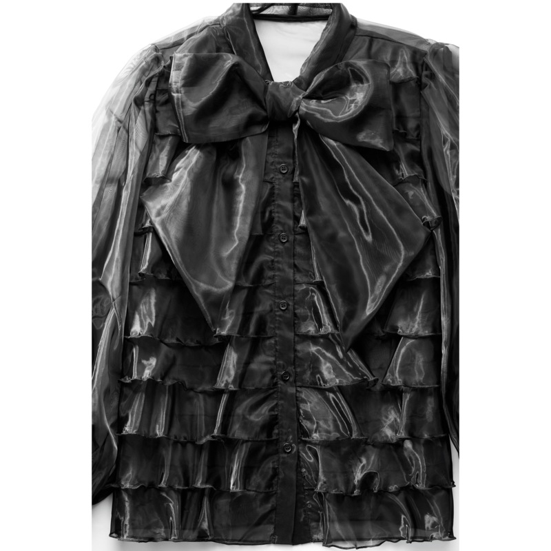Elena Ruffle Blouse - MIDNIGHT VELVET CATALOG