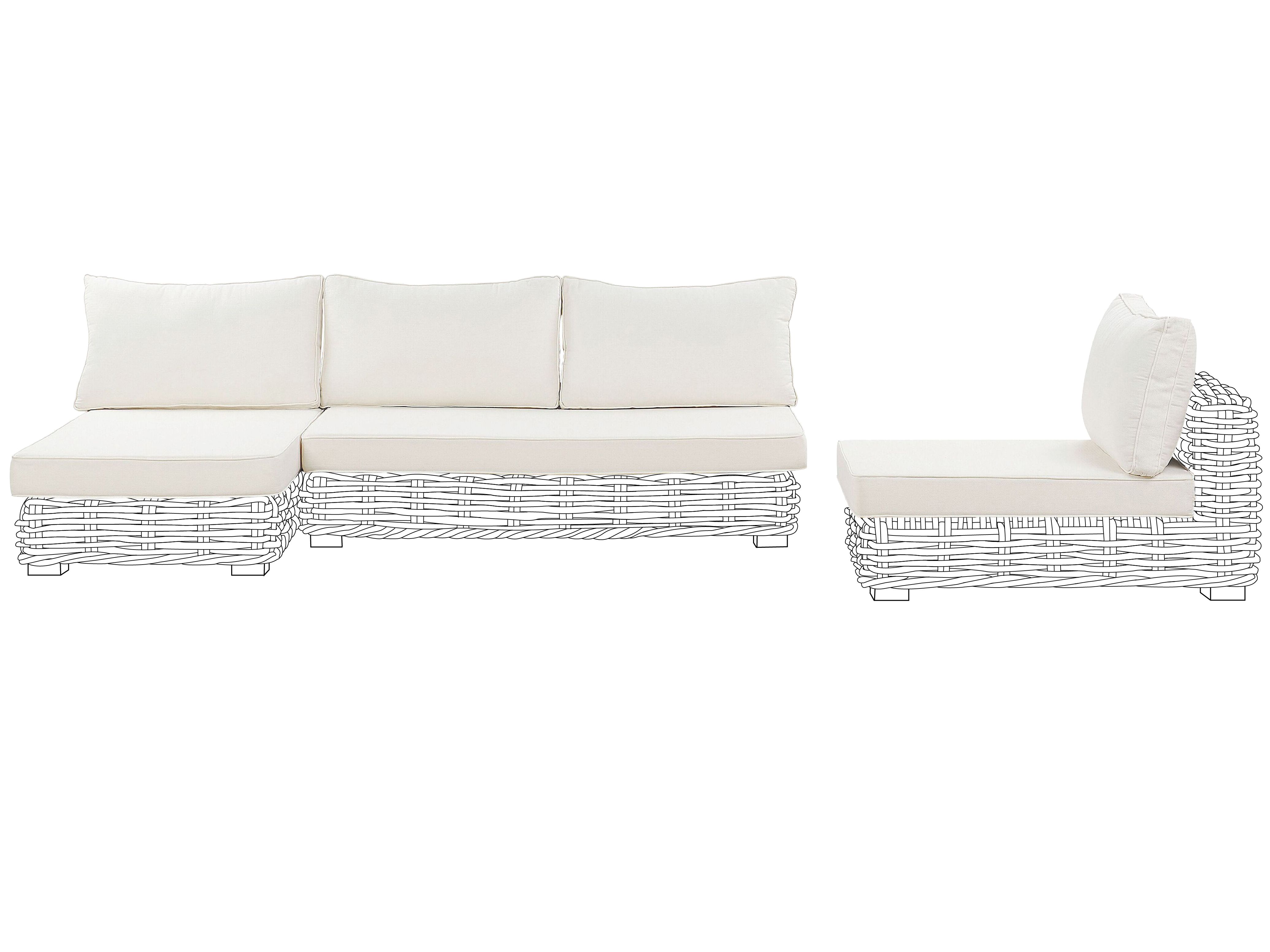 Outdoor Cushion Cover Set VARALLO Off-White