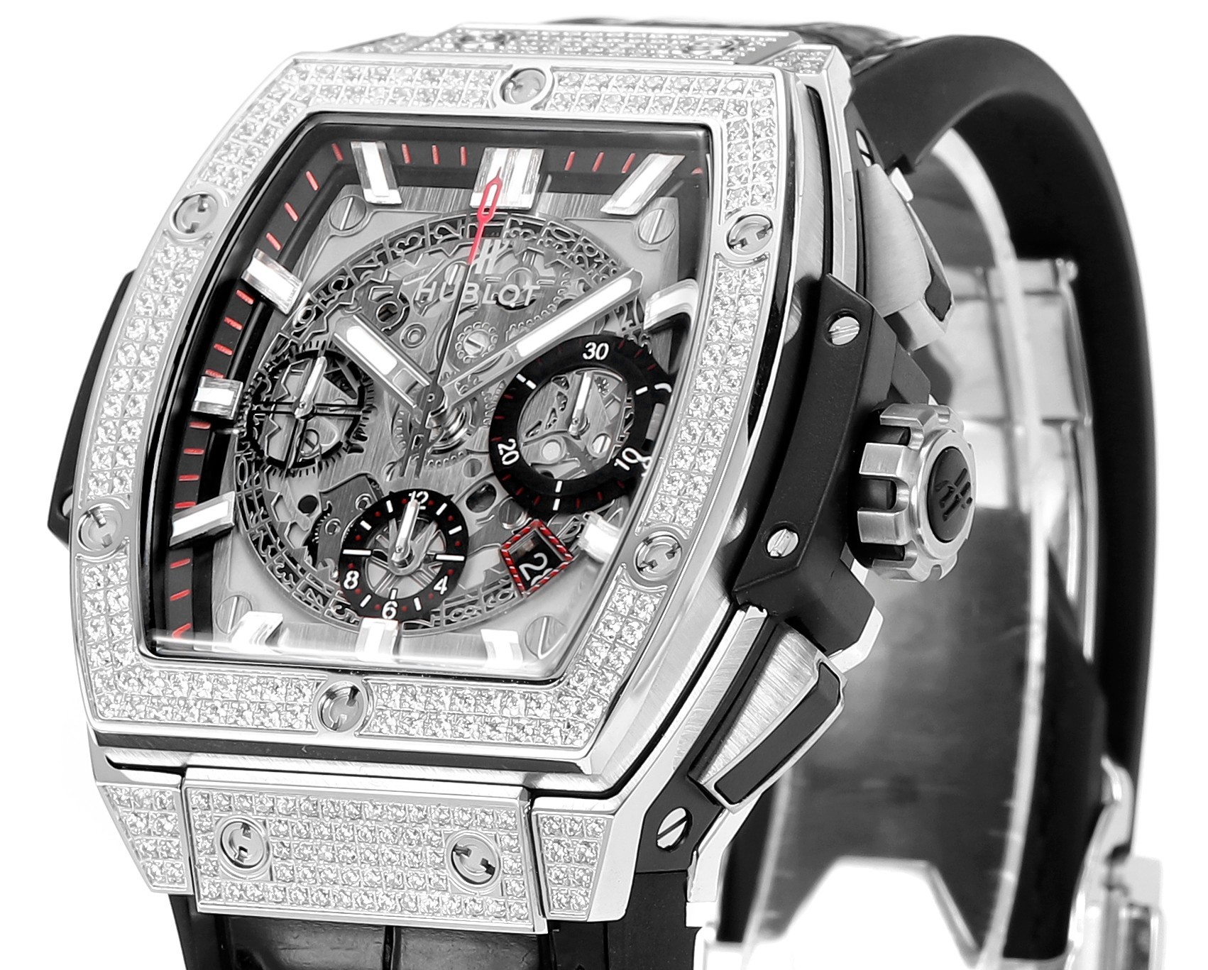 Hublot SPIRIT OF BIG BANG Chronograph, 45 mm Textured rubber strap(1:1 replica) - Top club