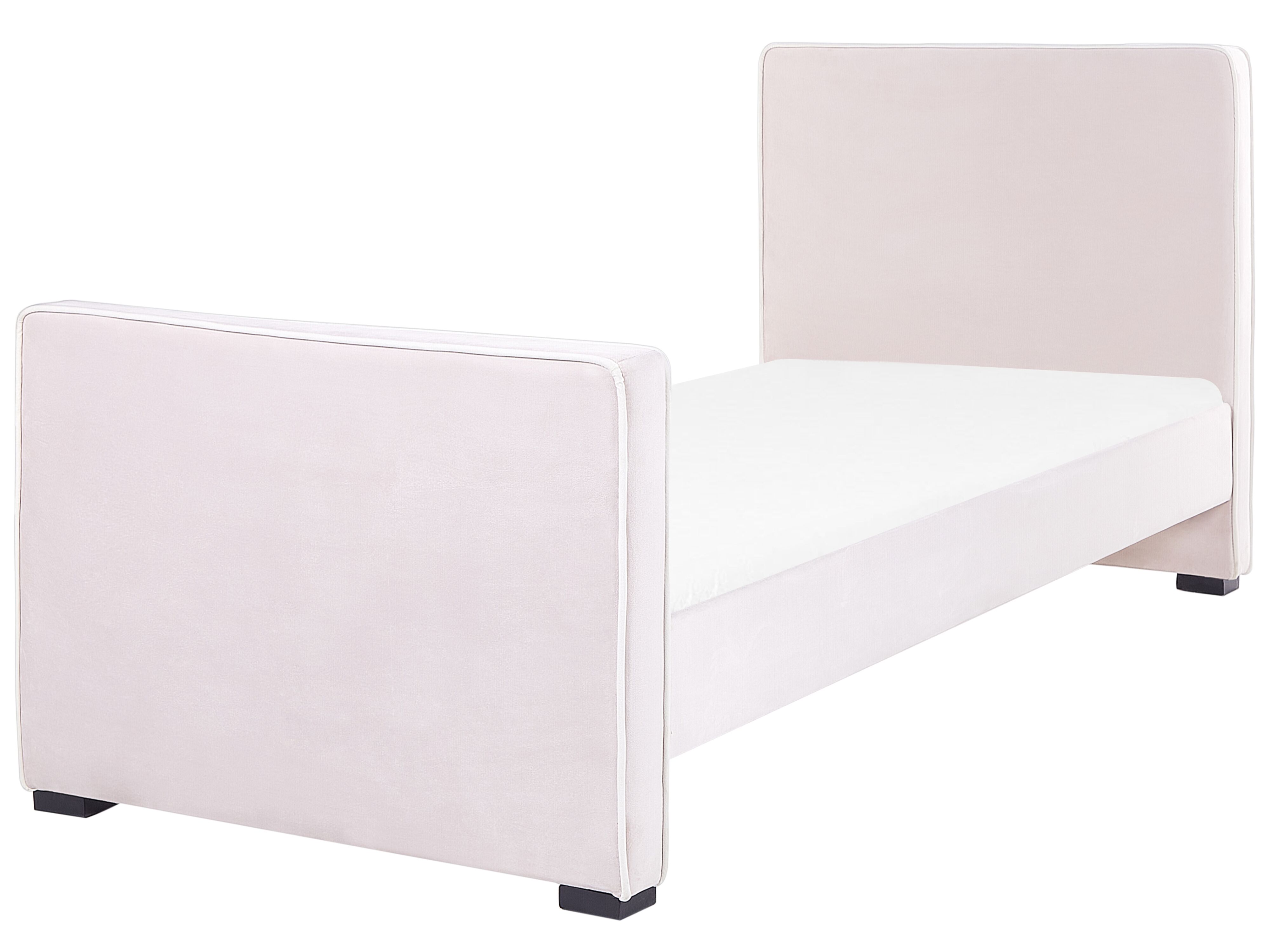 Kids Bed Velvet TEENIE 90 x 200 cm (EU Single) Pastel Pink
