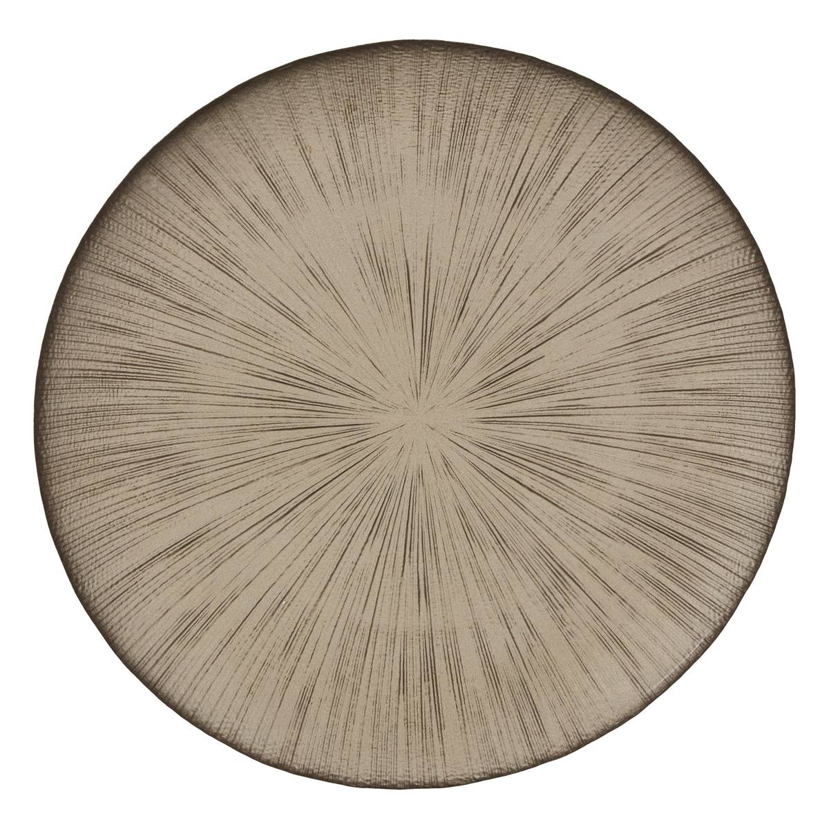 Flat plate "Gloria" Glass, D.28 cm, Champagne