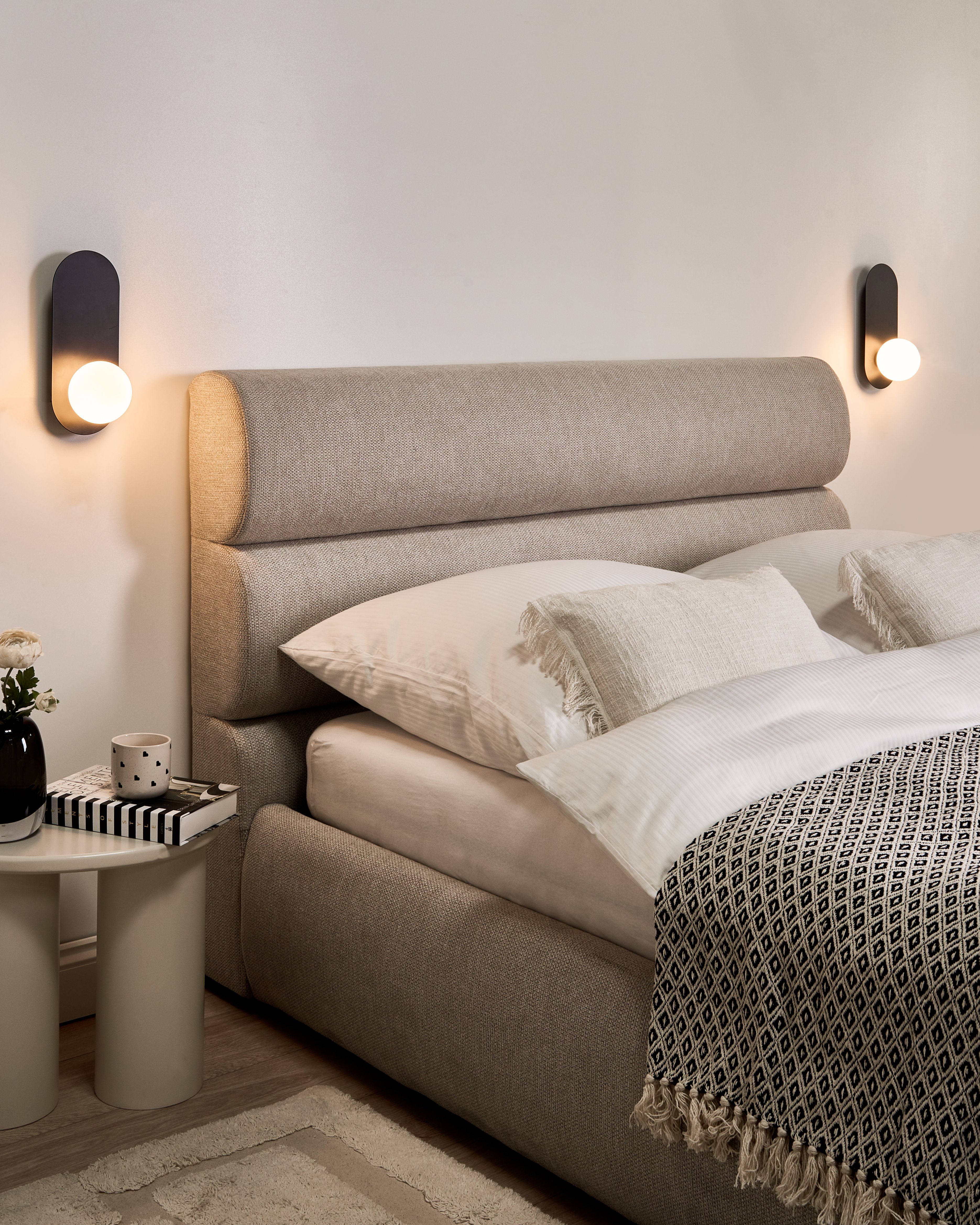 Set of 2 Wall Lamps LEISI Black