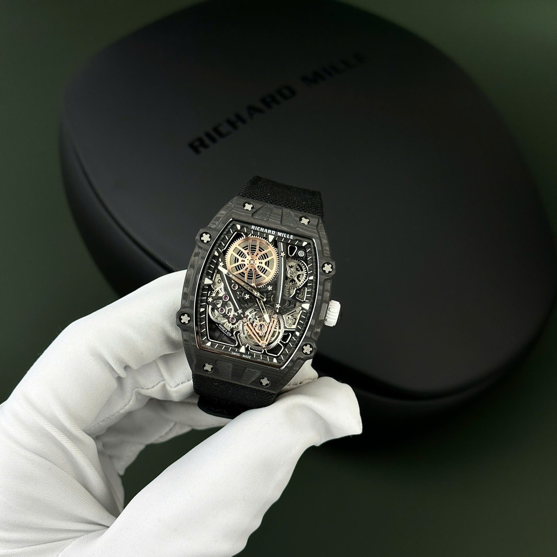Richard Mille RM27-05 Carbon Replica Watches Best Quality 38x48mm - Elite Watch Atelier
