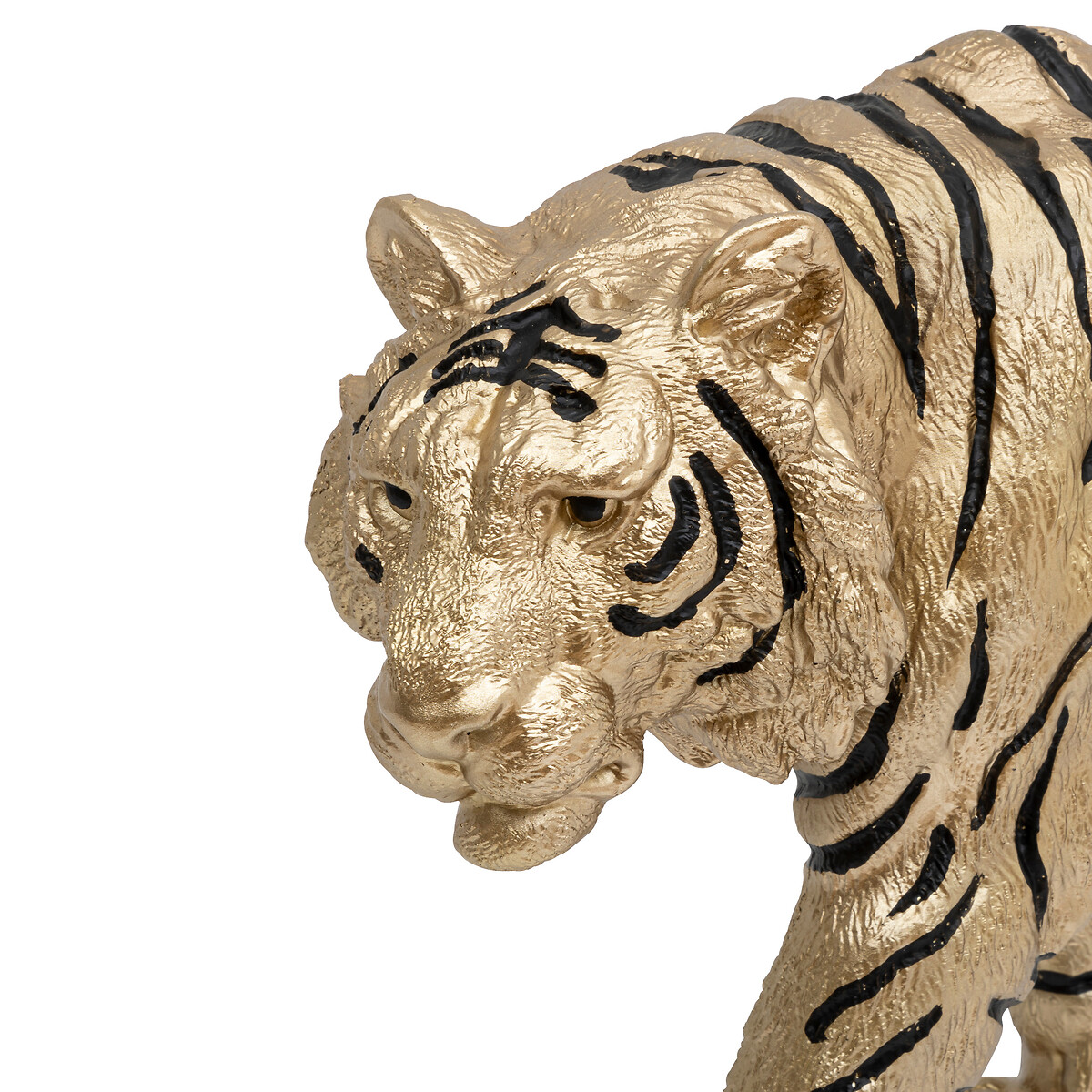 "Tropical boudoir" tiger statue Resin, Golden, L.66 cm