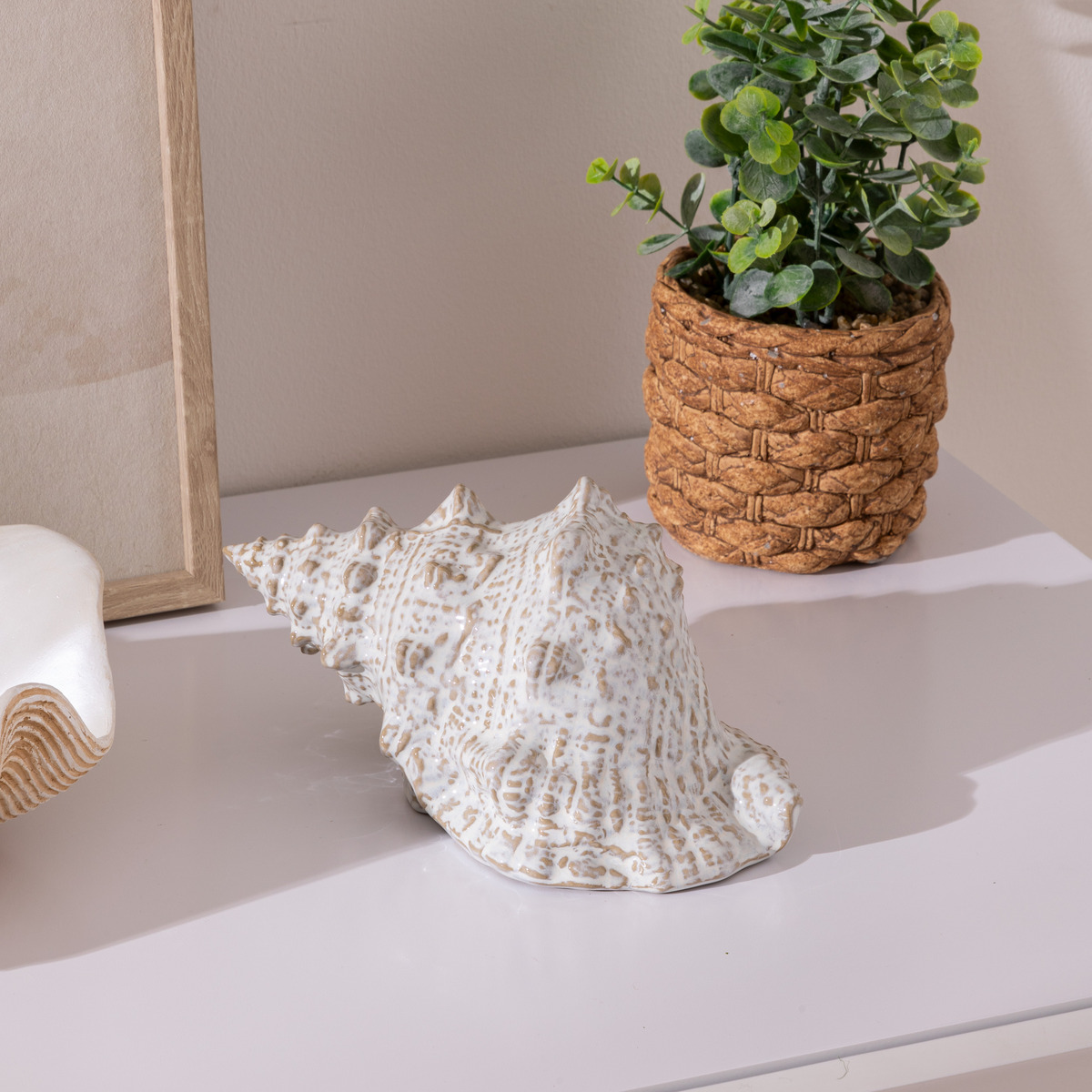 Potted artificial eucalyptus "Jaye" Multicolor, H.27 cm