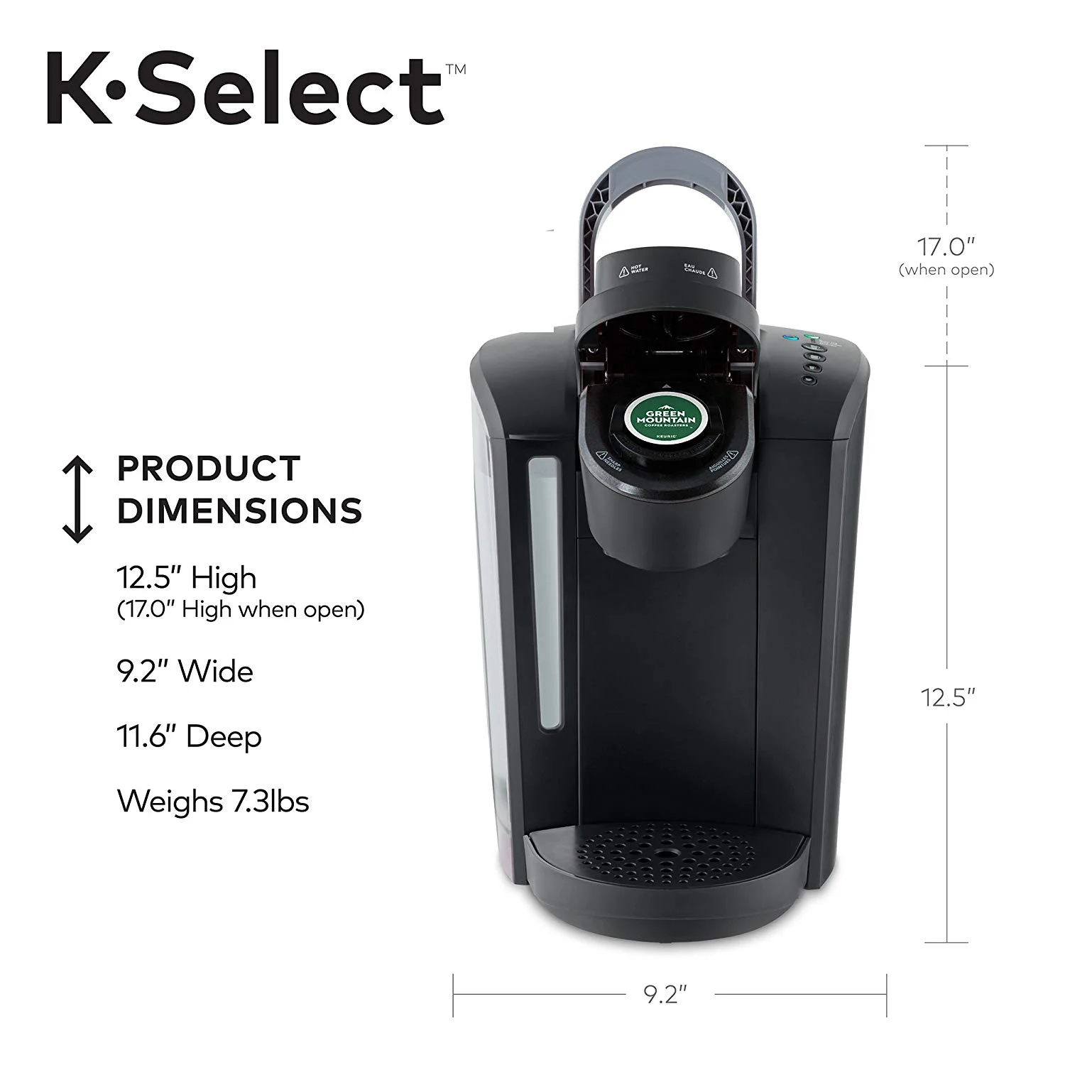 Keurig K-Select Single-Serve K-Cup Pod Coffee Maker, Black