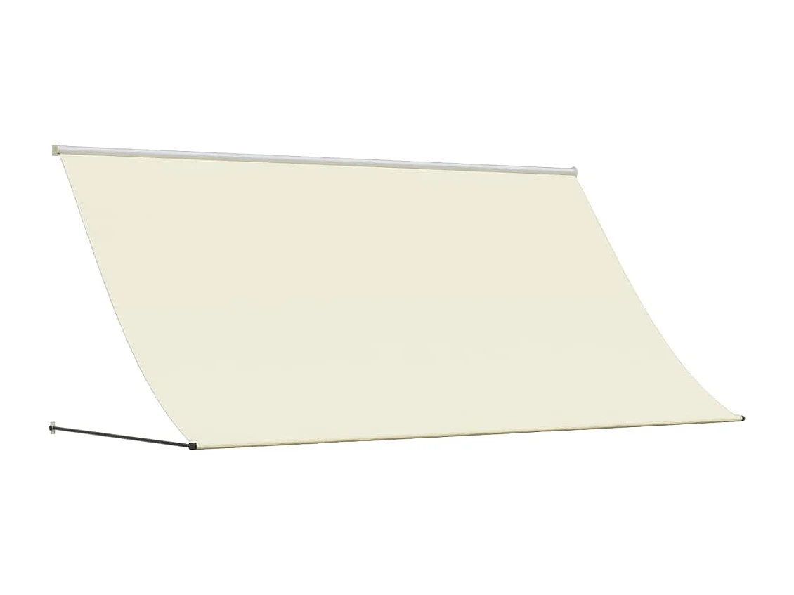 Auvent rétractable crème 300x150 m tissu et acier FR29361