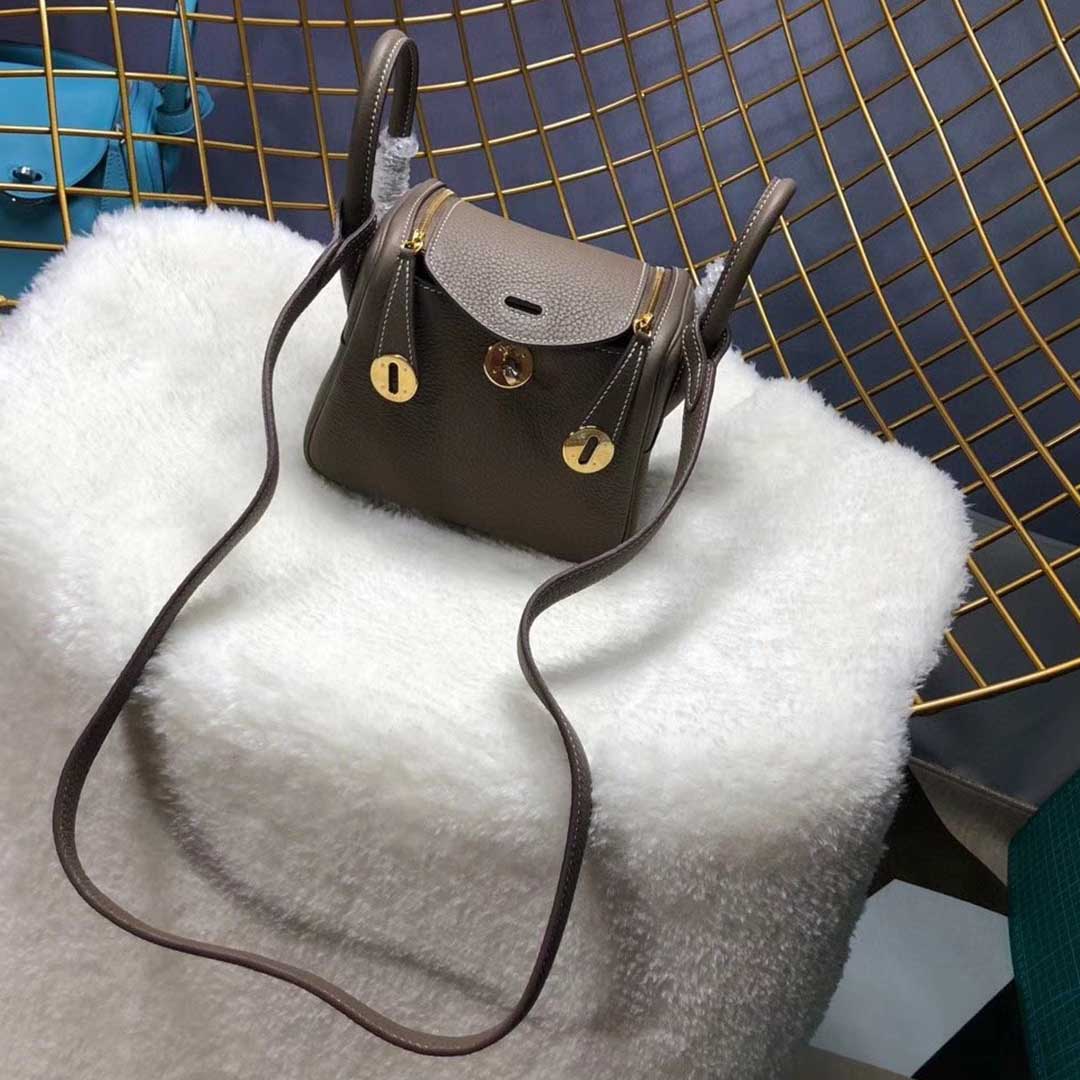 Replica Hermes Aaa-Lindy Mini Bag H079086Ck37 Black/Red/Grey1:1High-quality replica