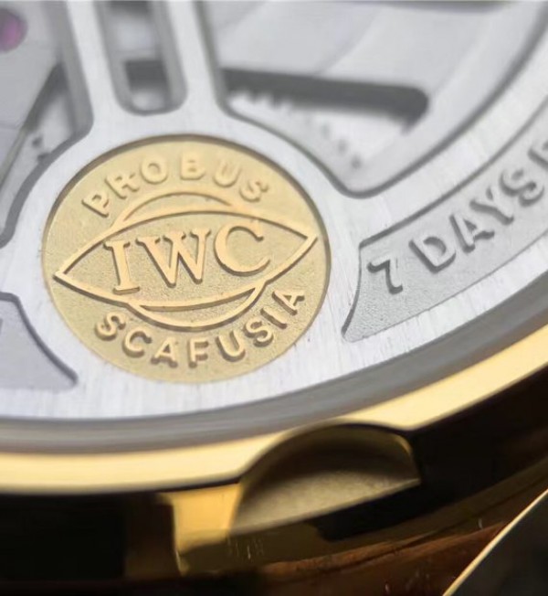 Replica IWC ZF Portuguese IW5001 YG Gray Dial Leather Strap - Top club