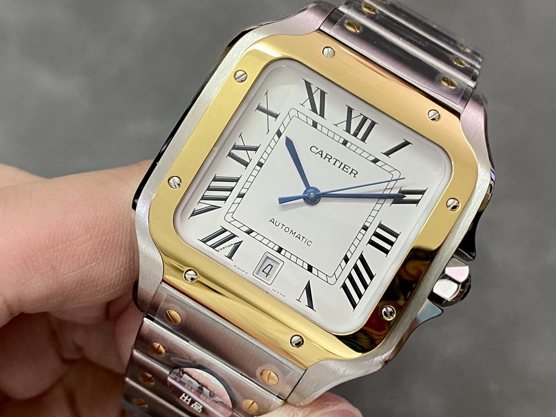 Fake cartier watch Santos large model mechanical movement Steel/Yellow Gold W2SA0009 BVF(1:1 replica) - Top club