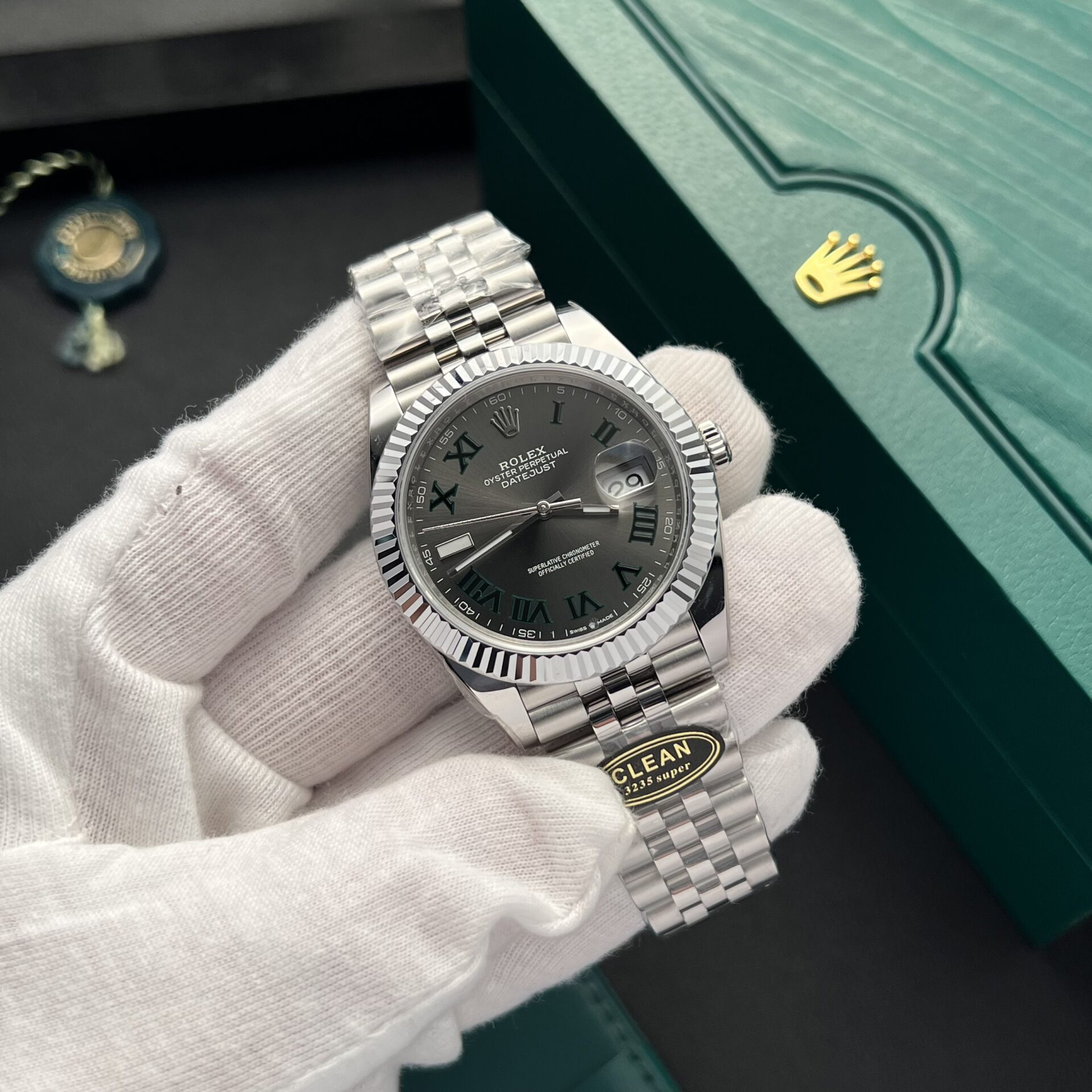 Rolex DateJust 126334 Replica Watches Dial Wimbledon Clean Factory 41mm - Top club
