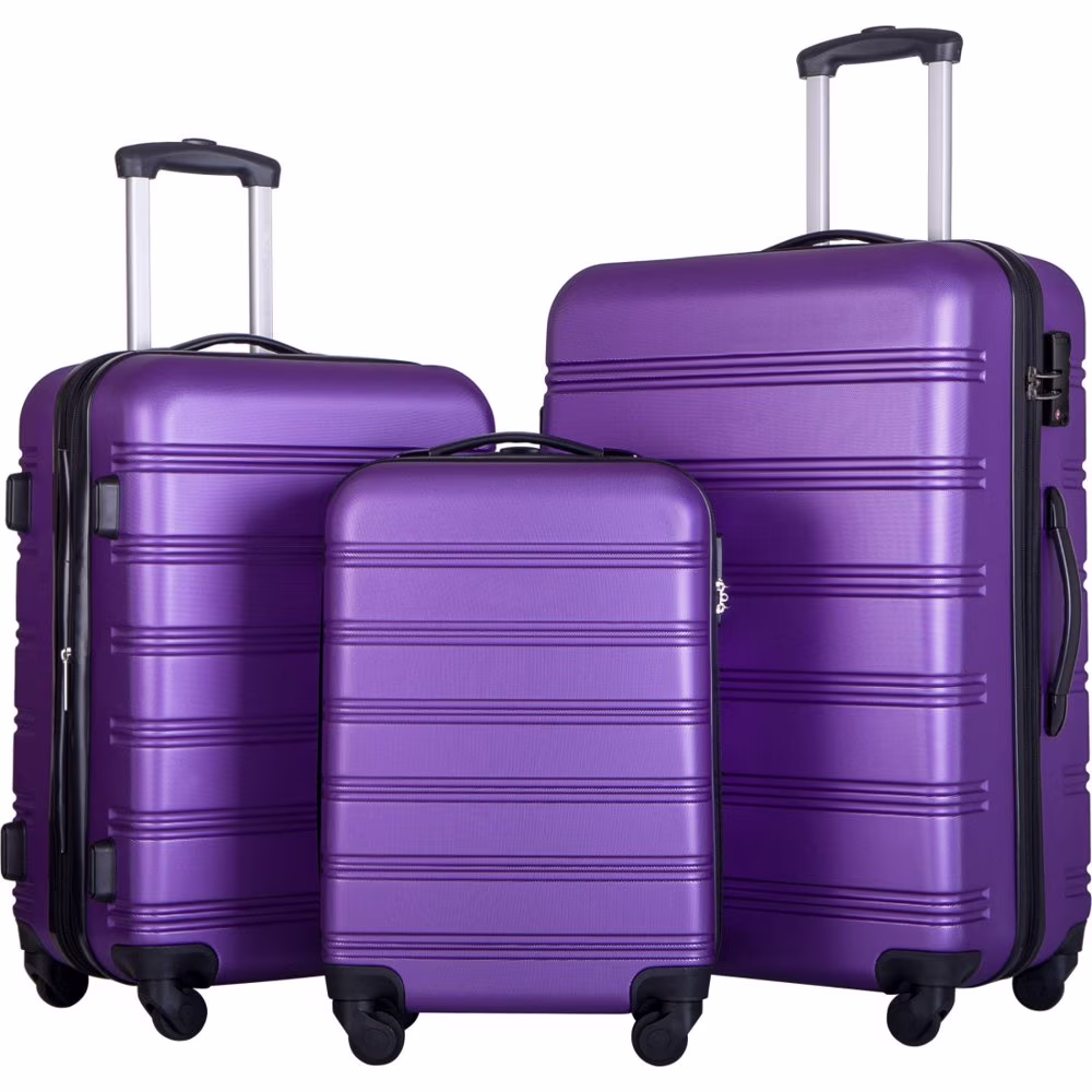 Tcbosik Luggage Sets, 3 Piece Set Hardside Suitcases with Spinner Wheels, 20/24/28 Travel Luggage Lightweight, Dark Blue - Image 3