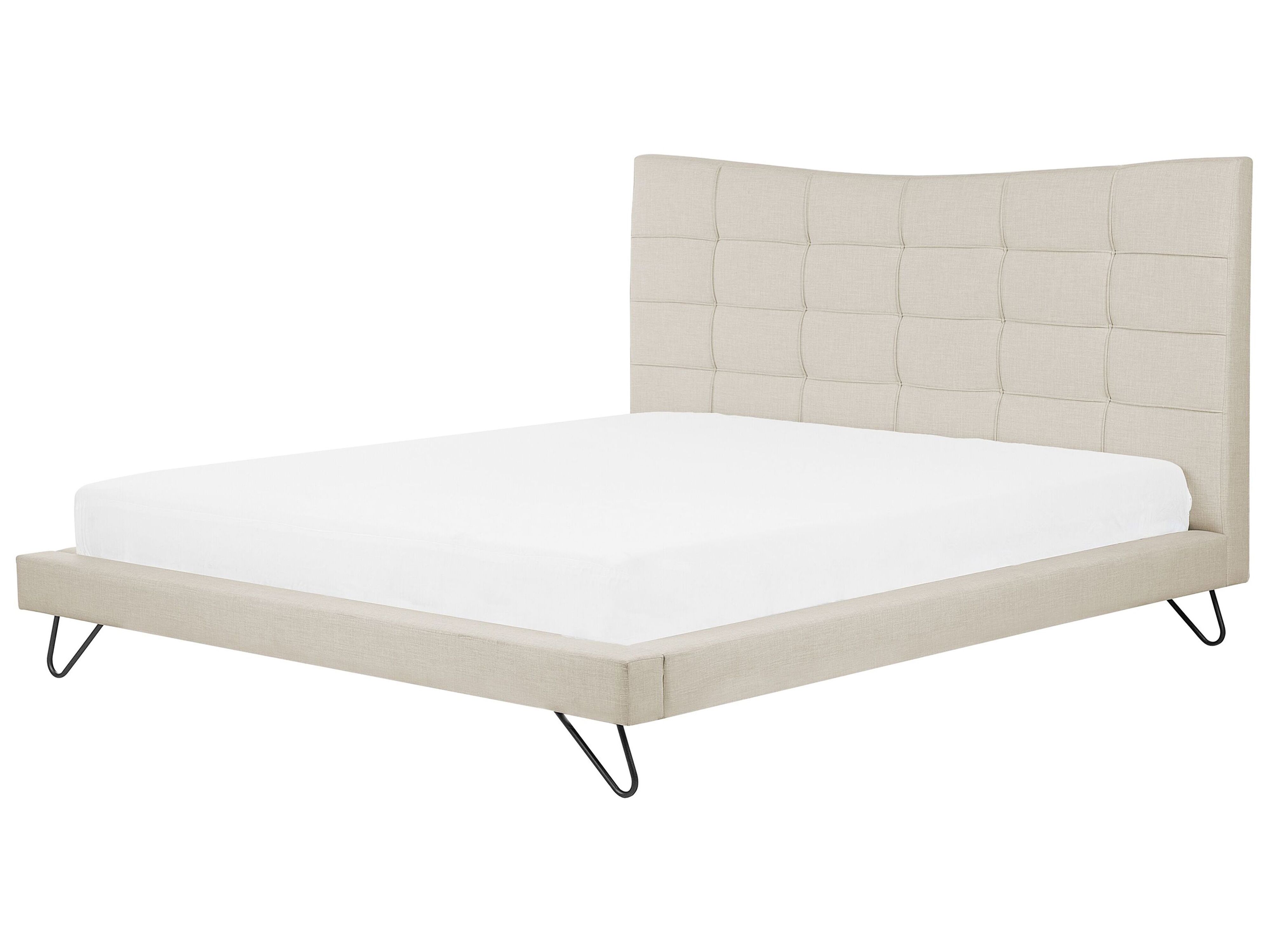 Bed Fabric LANNION 180 x 200 cm (EU Super King) Light Beige