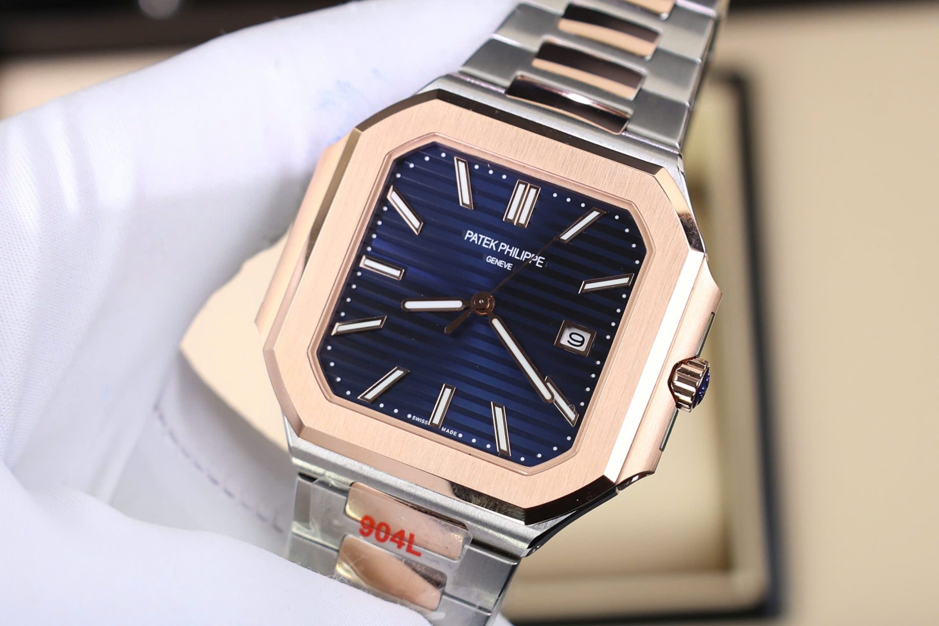 Patek Philippe Cubitus 5821 Demi Rose Gold Replica 11 Watch Dial Blue 45mm - Top club