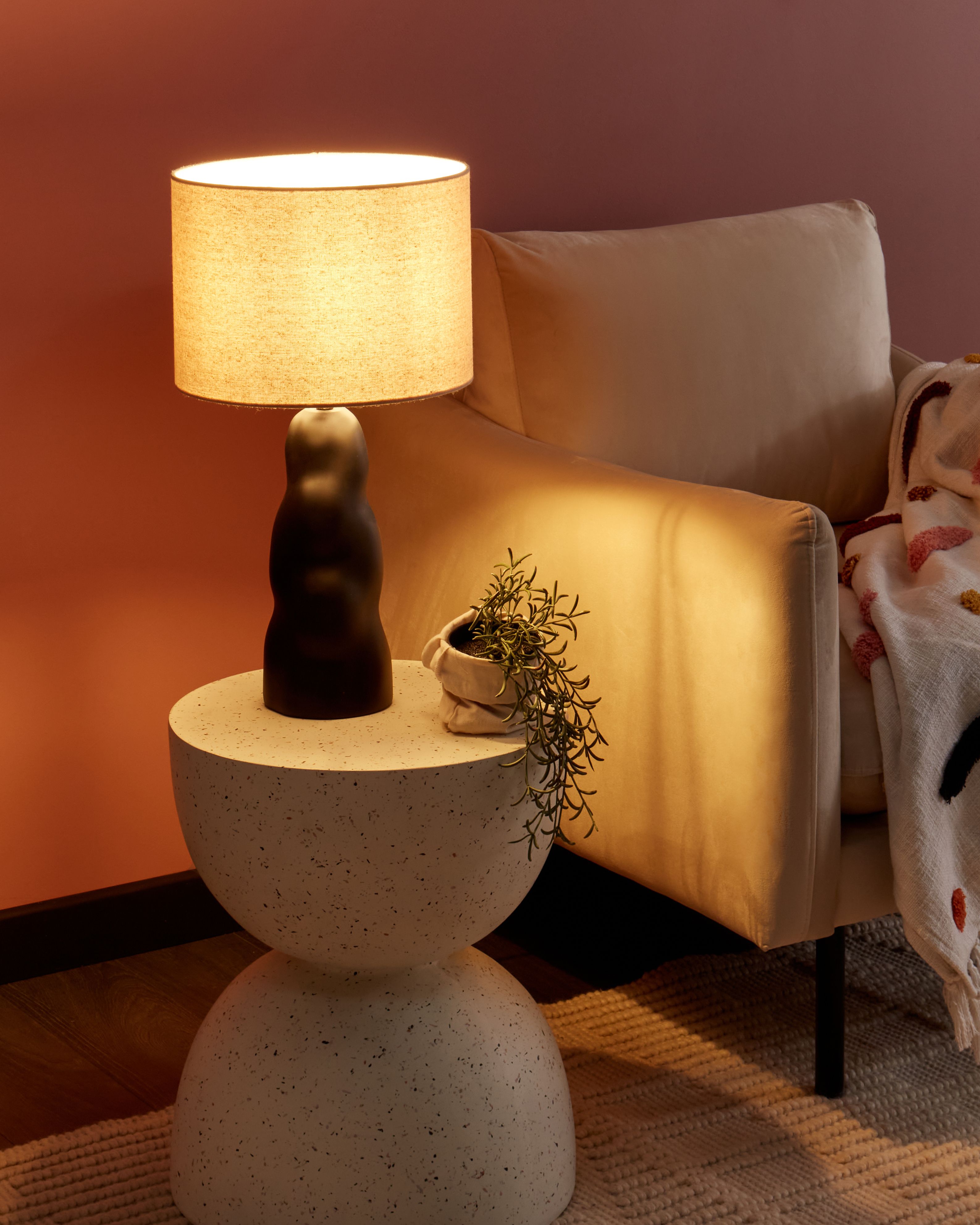 Table Lamp VILAR Ceramic Black