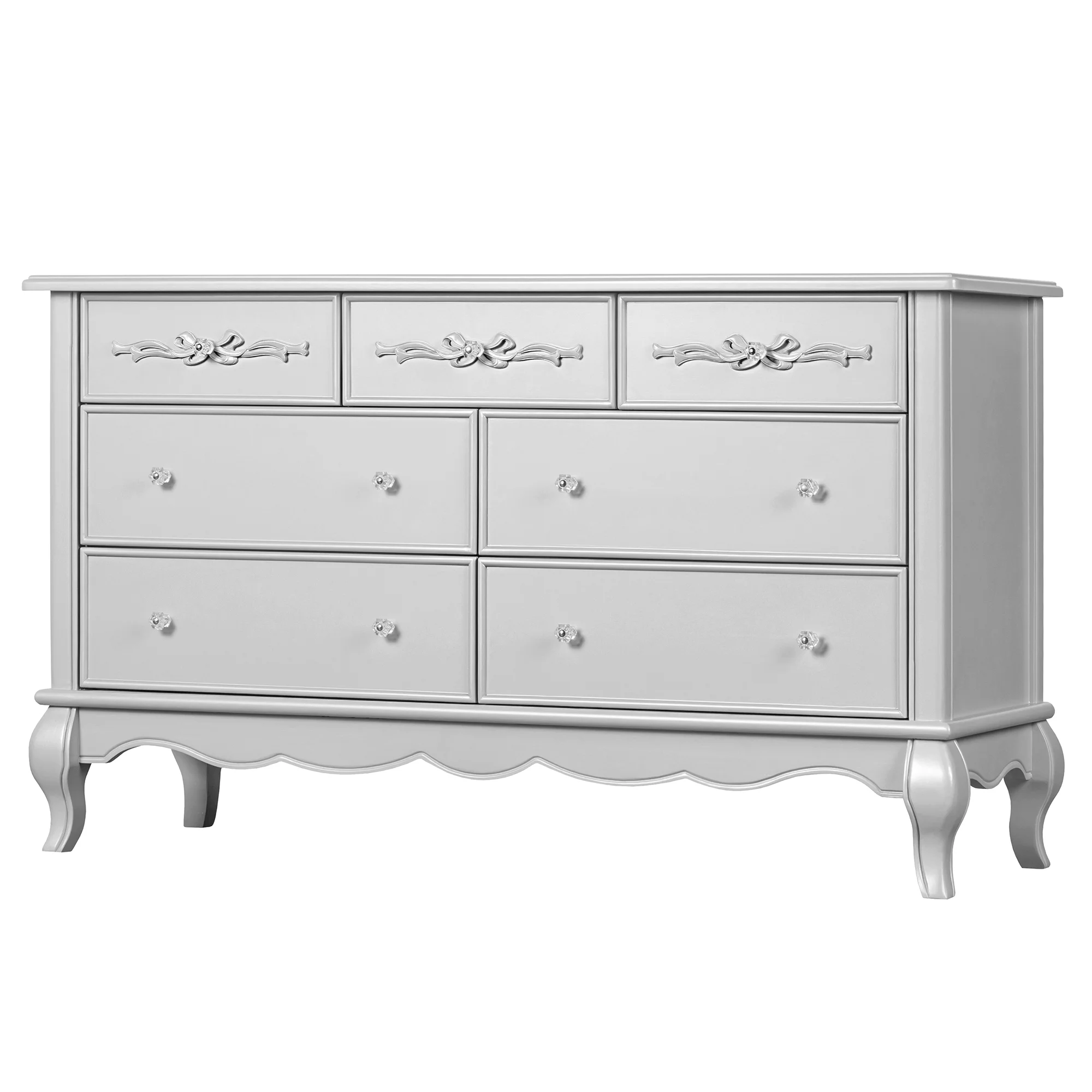 Evolur Aurora 7-Drawer Double Dresser in Ivory Lace, Spacious Drawers - Image 24