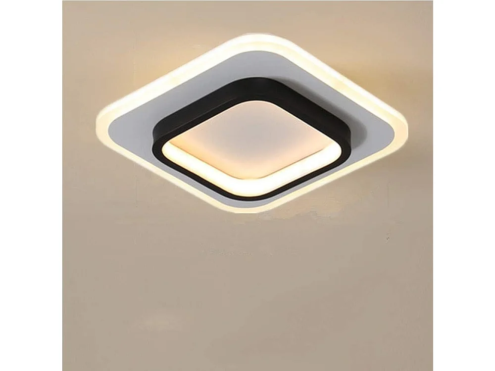 Plafonniers carrés 22W,Plafonniers LED, Lampe de Plafond 3500K pour Salle de Bain, Salon, Chambre, Cuisine, Couloir (Blanc Chaud)