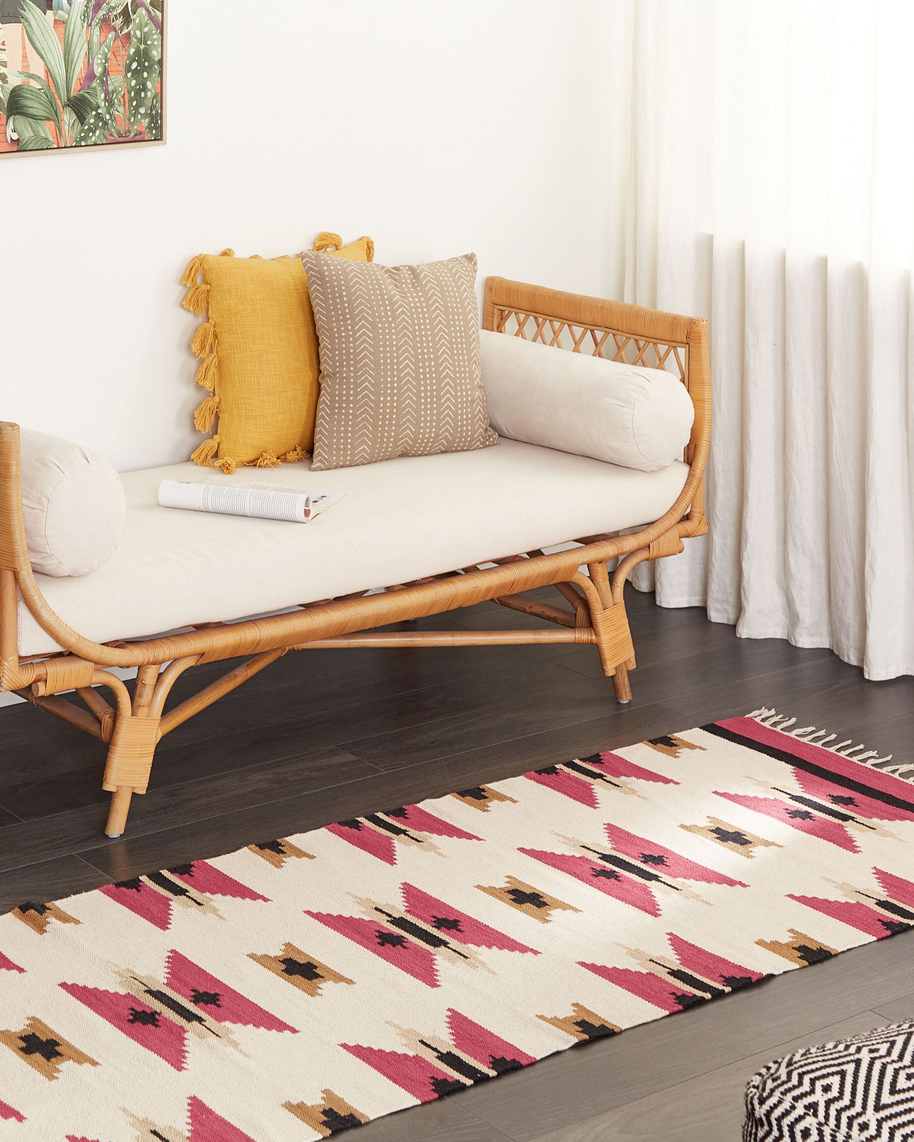 Rug GARNI Multicolour 80 x 300 cm Cotton Kilim