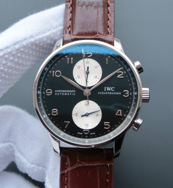 Replica IWC ZF Portuguese Chrono IW371404 Brown Leather Strap - Top club
