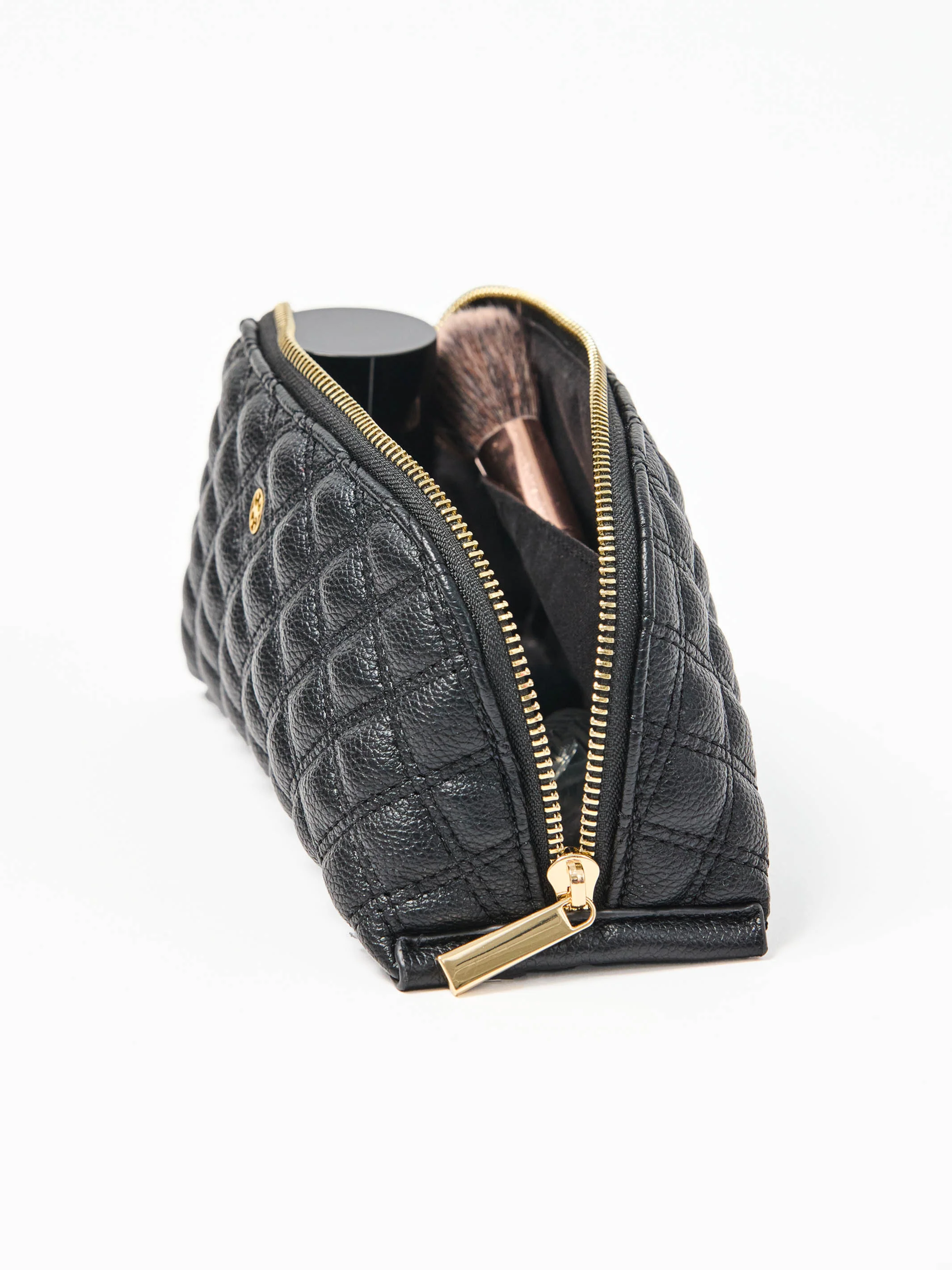 Small Quilted Essential Pouch | Black
