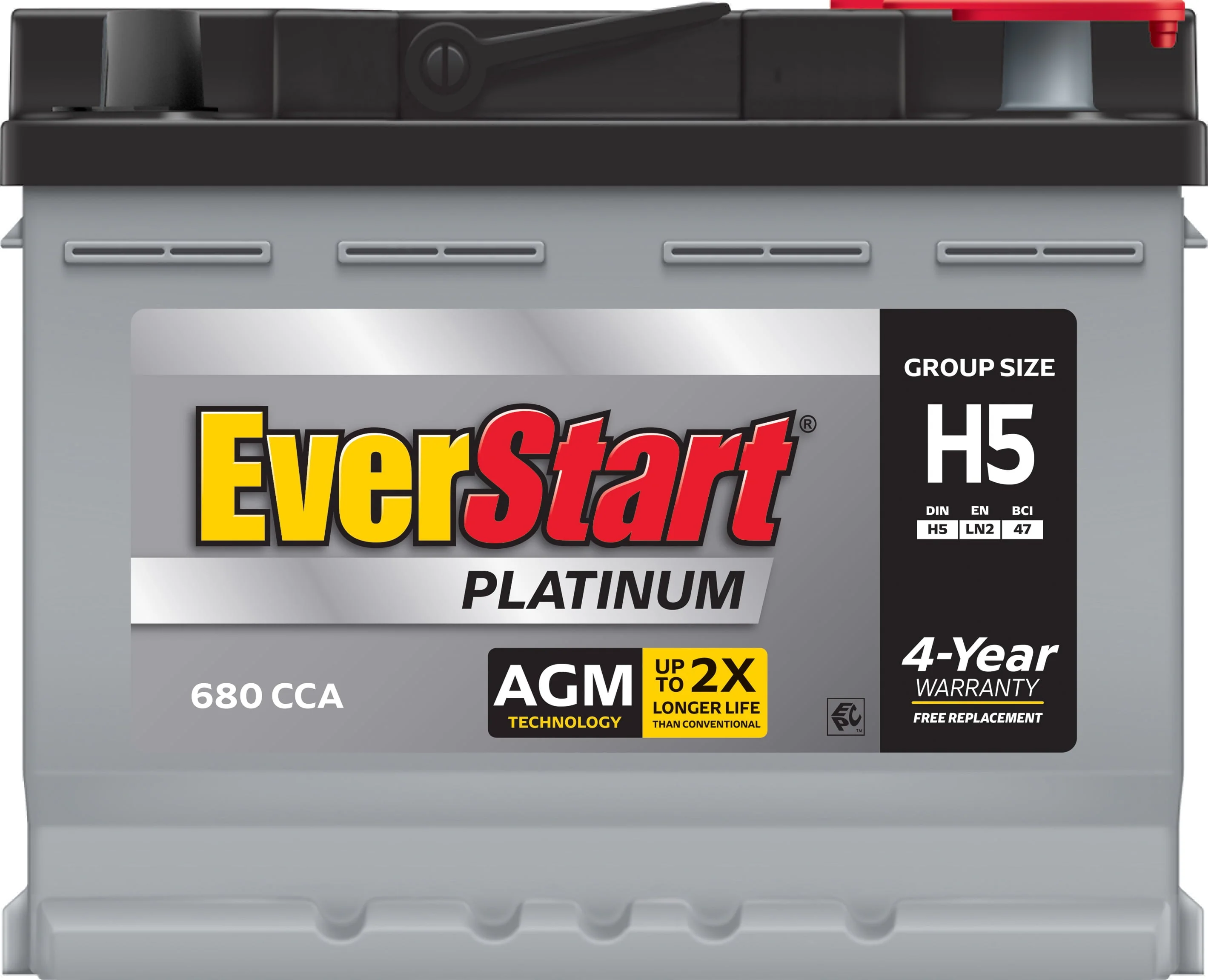 EverStart Platinum BOXED AGM Automotive Battery, Group Size H5 12 Volt, 680 CCA - Image 2