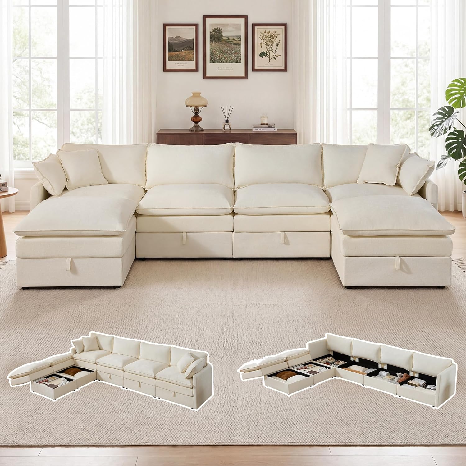 Modular Sofa with Storage, 135