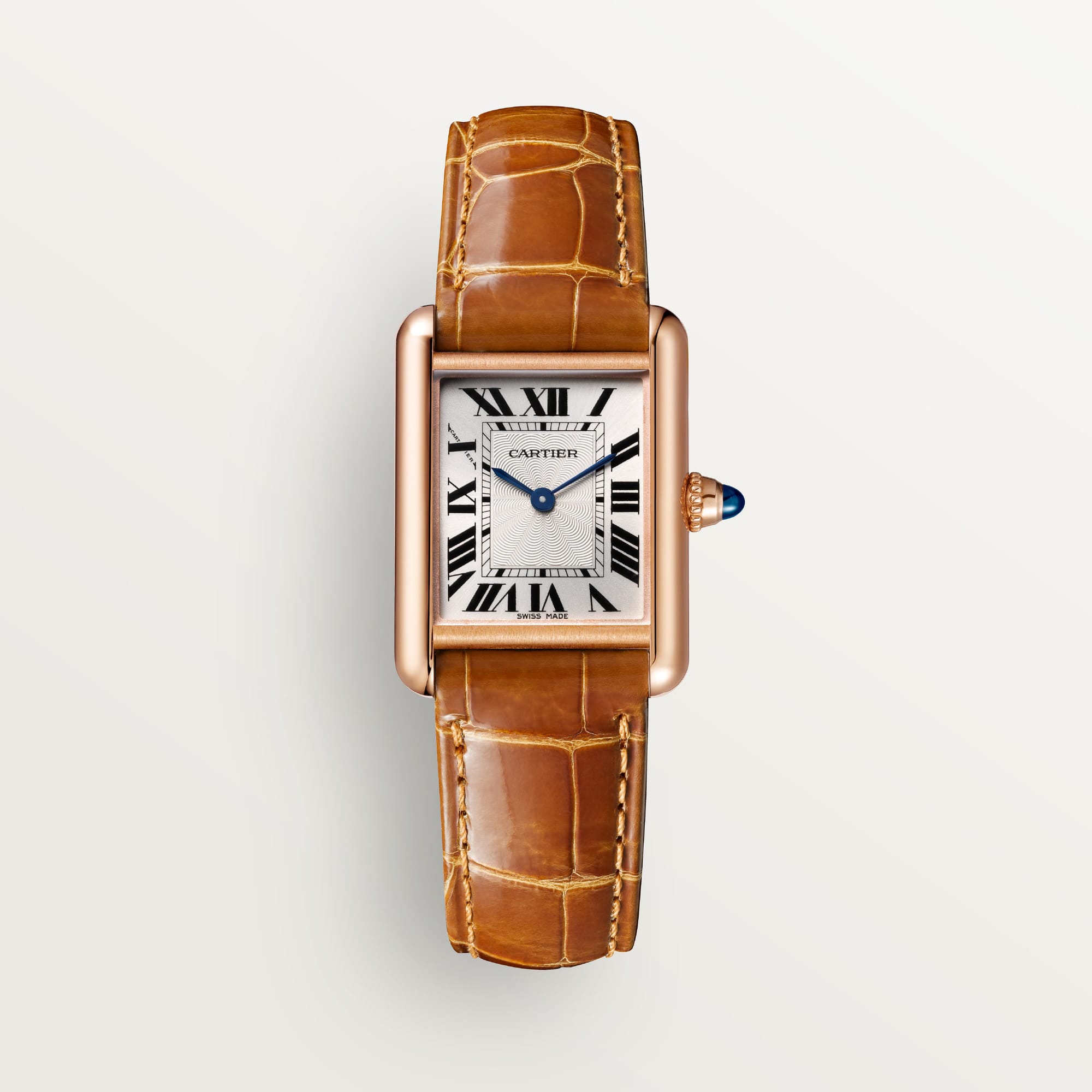 Tank Louis fake cartier watch small model Manufacture mechanical movement(1:1 replica) - Top club