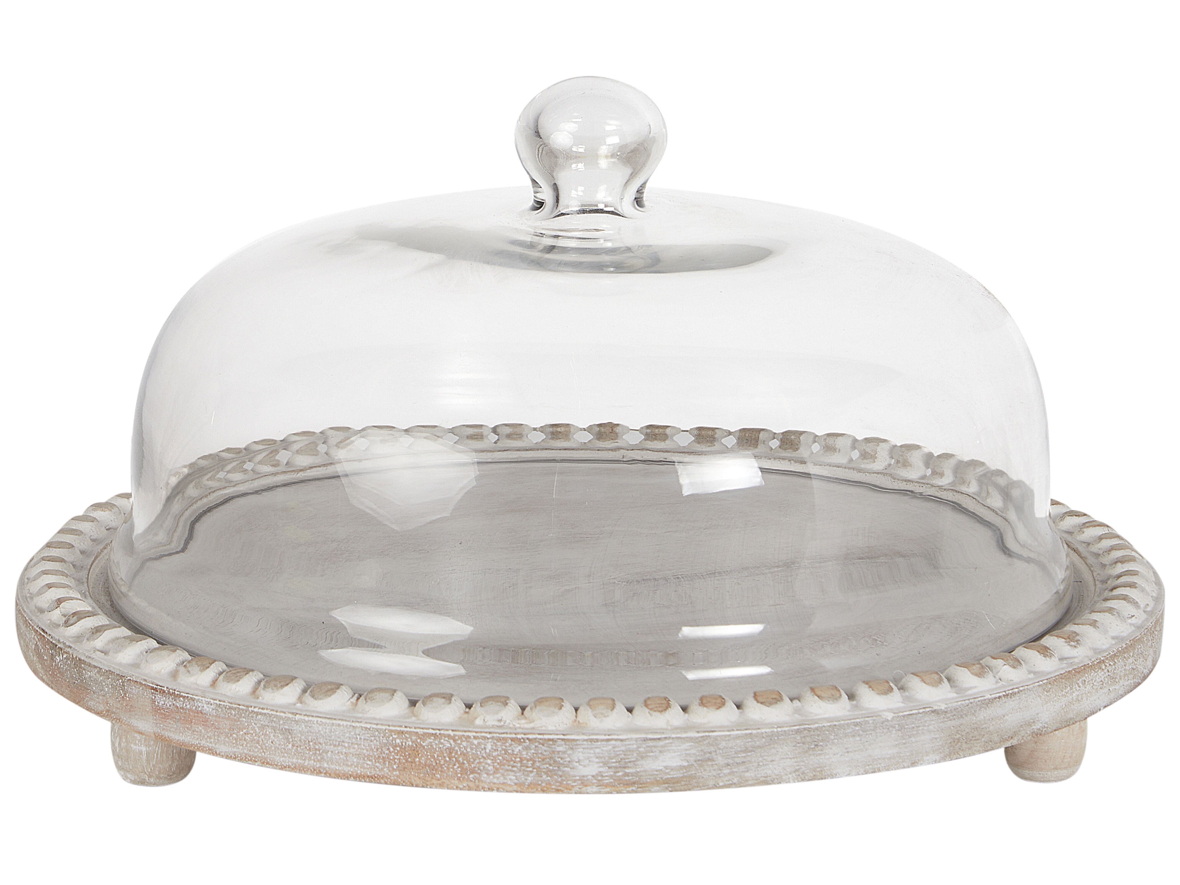 Cake Stand DENDERA Mango Wood Light Brown