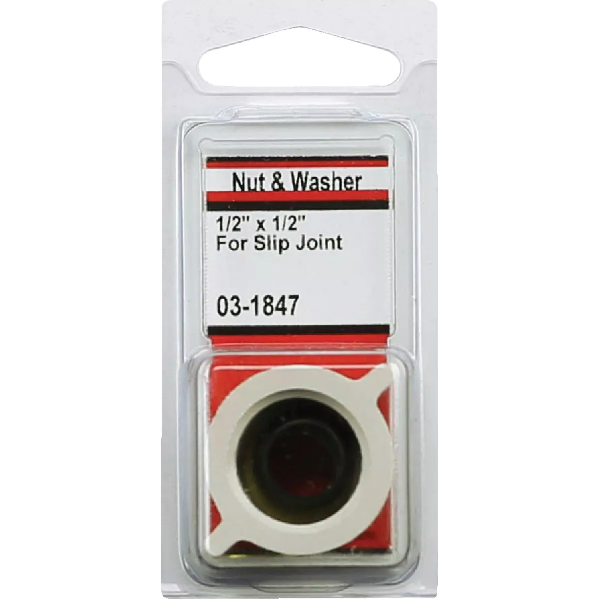 Lasco 1/2 In. FPT x 3/8 In. OD Tube White Plastic Slip Joint Nut and Washer