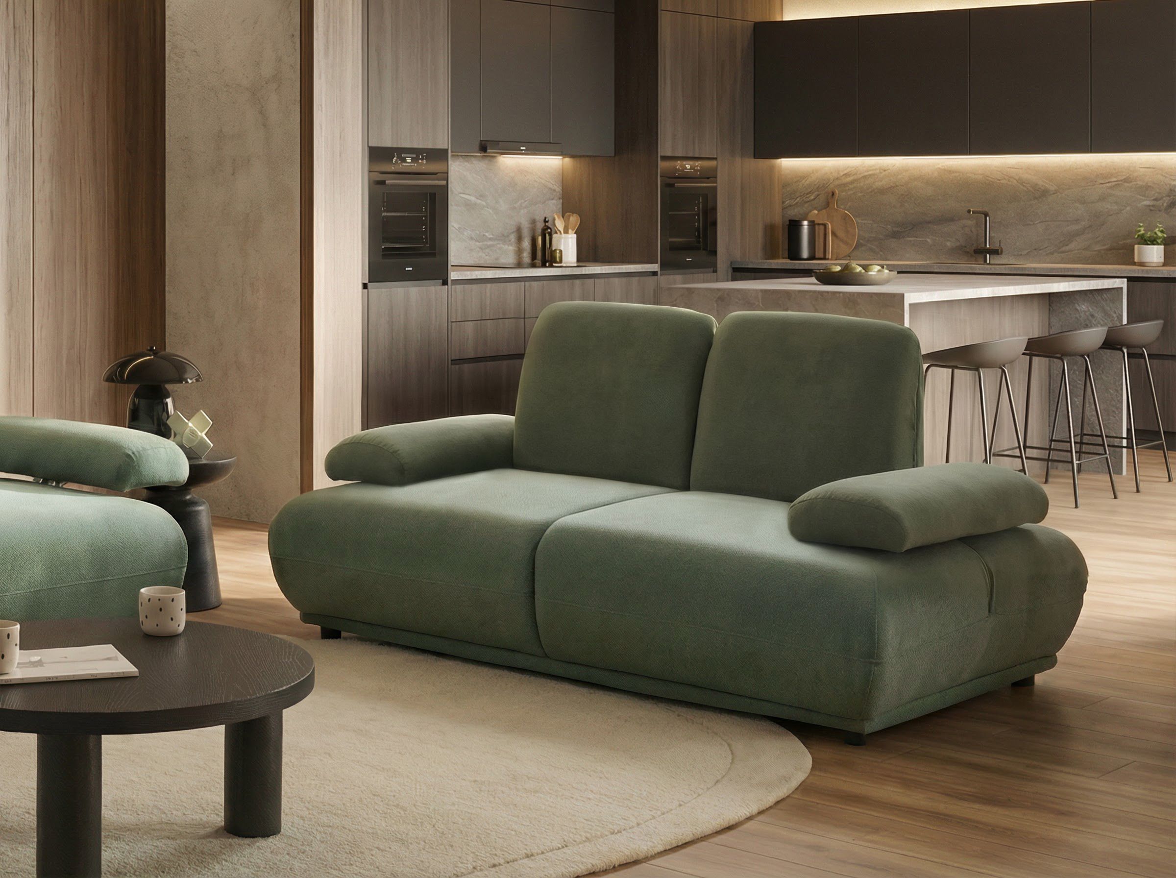 Sofa 2 Seater NACKA Light Green