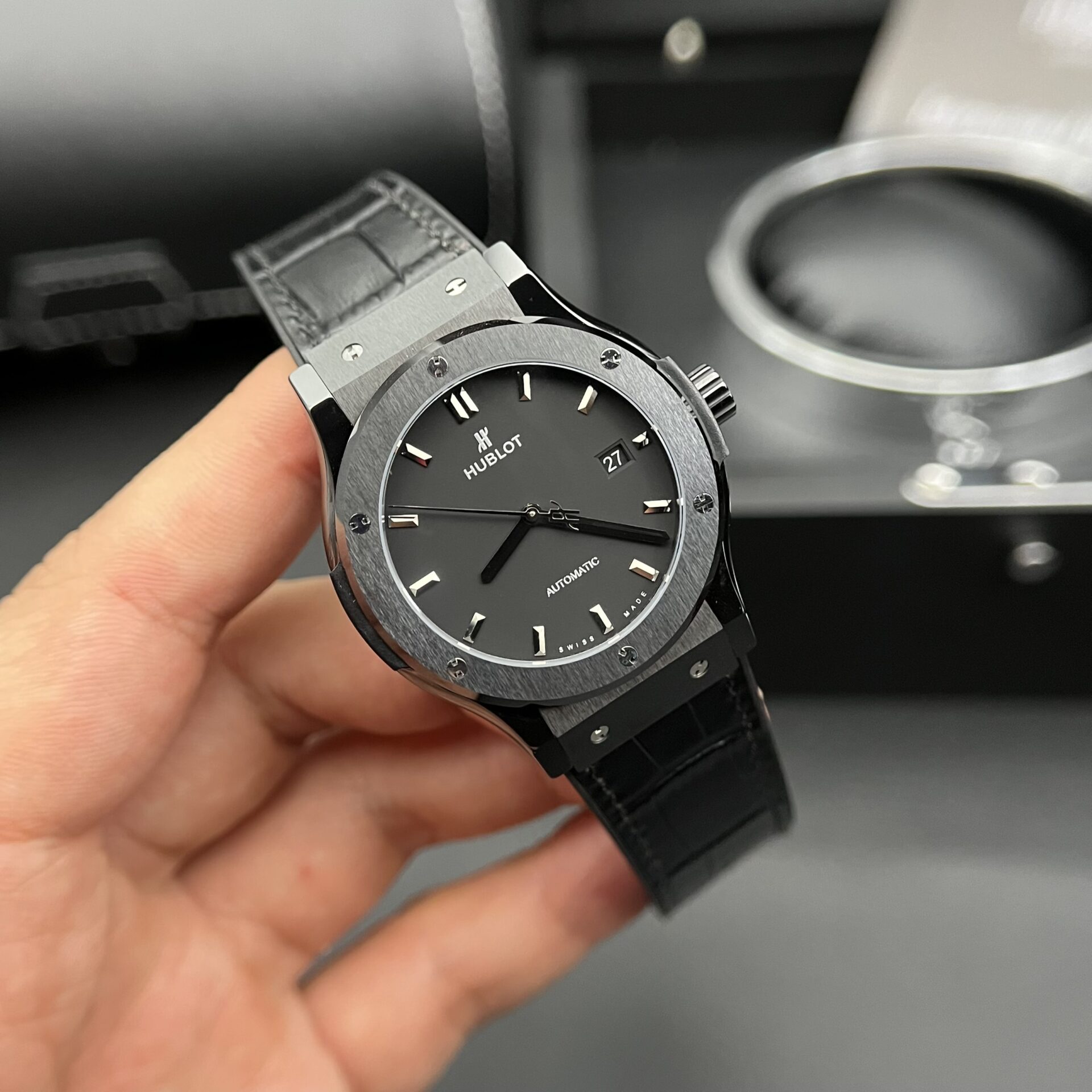 Hublot Replica 1:1 Watch Classic Fusion Ceramic Black JJZ 42mm - Elite Watch Atelier