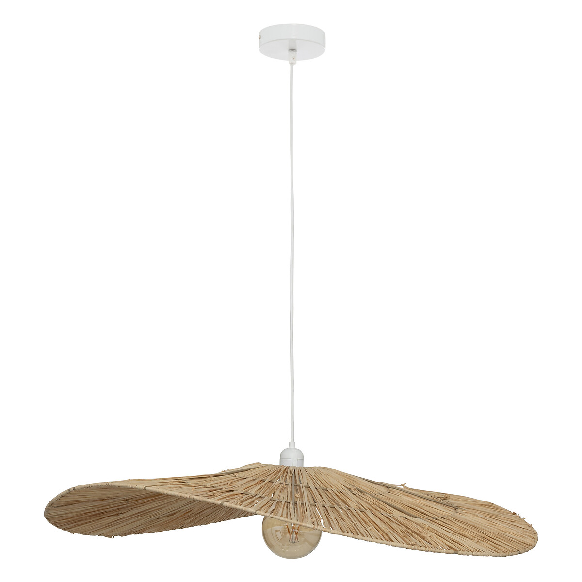 Pendant light "Orane" Raffia, Beige, D.78 cm