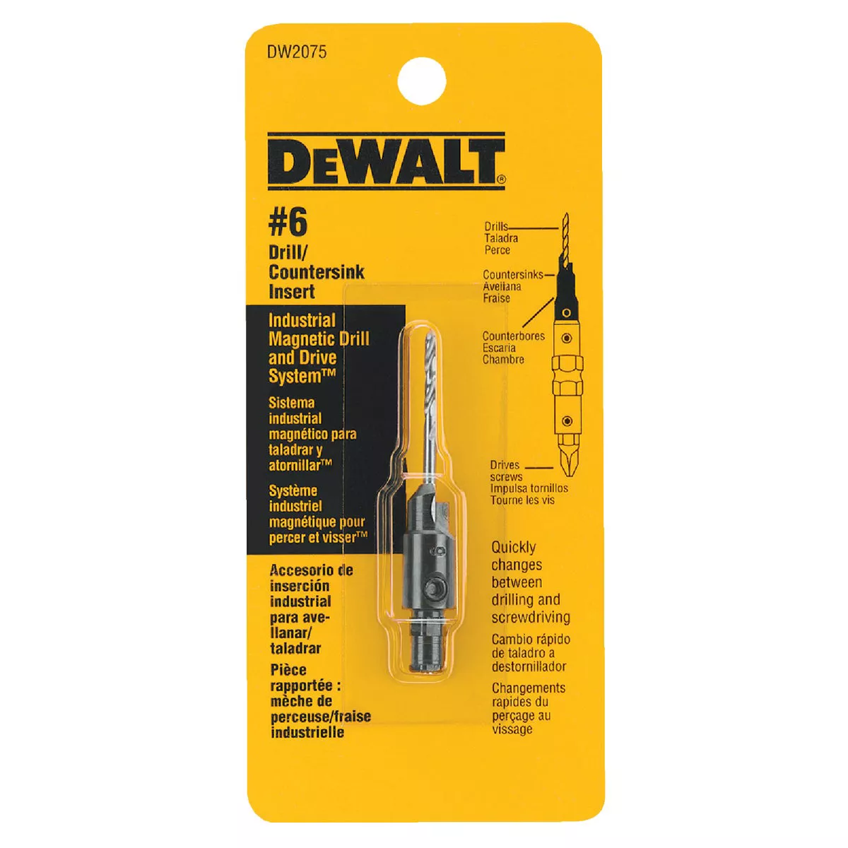 DEWALT #6 - 9/64 In. Black Oxide Round Wood Countersink