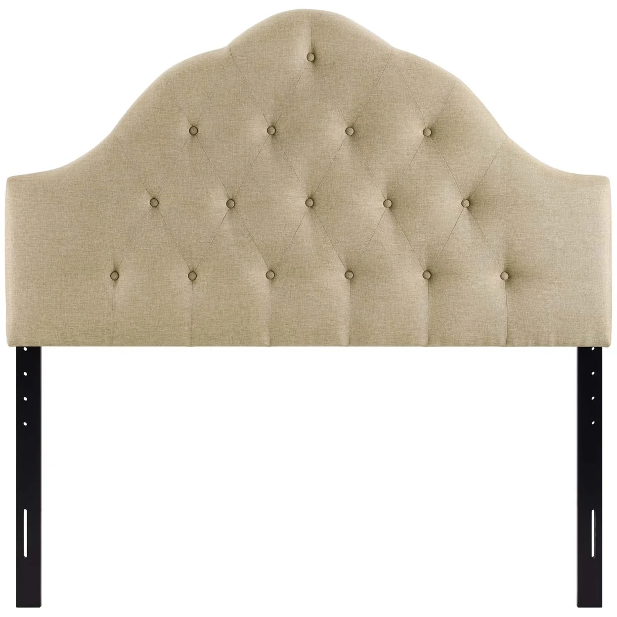 Modway Sovereign Queen Upholstered Fabric Headboard in Beige