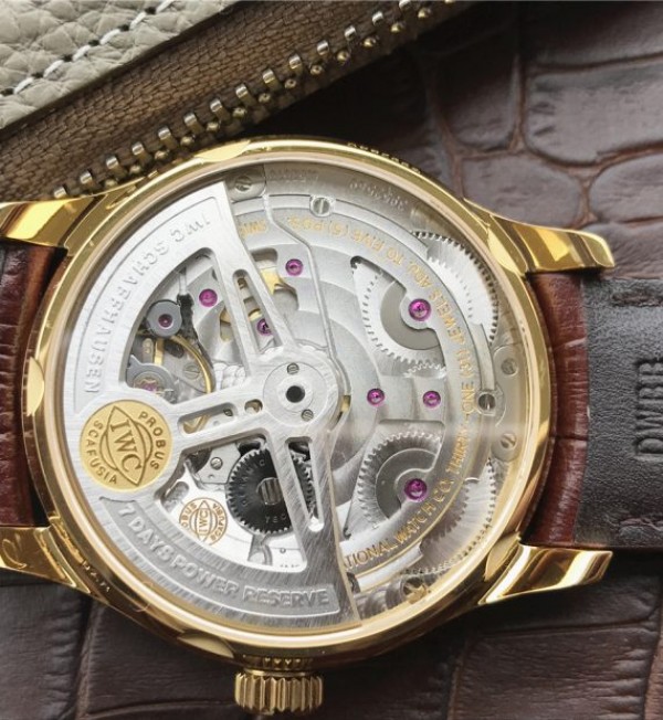 Replica IWC ZF Portuguese IW500101 YG White Dial Leather Strap A52010 - Top club