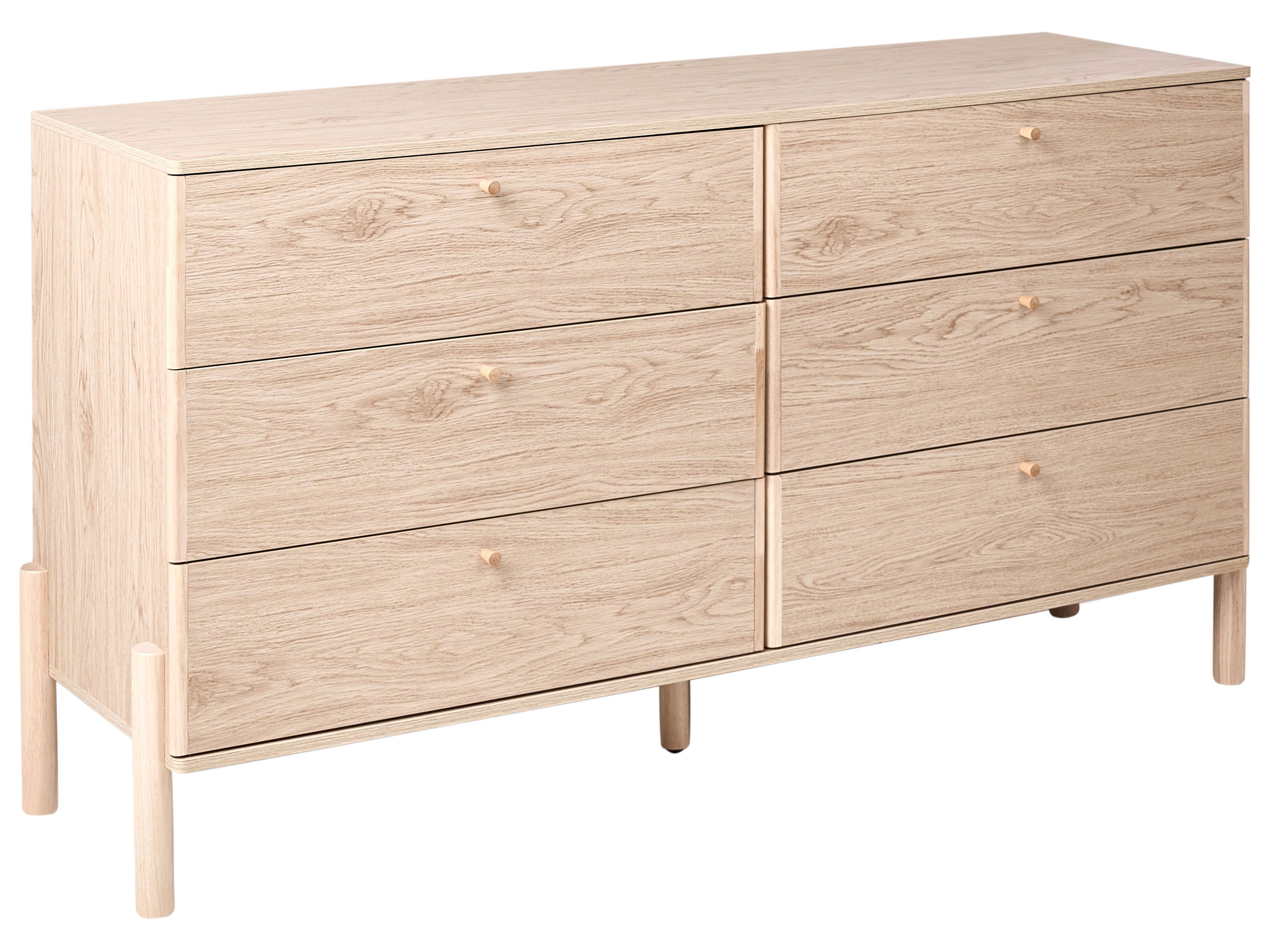 6 Drawer Chest COLLINS Light Brown