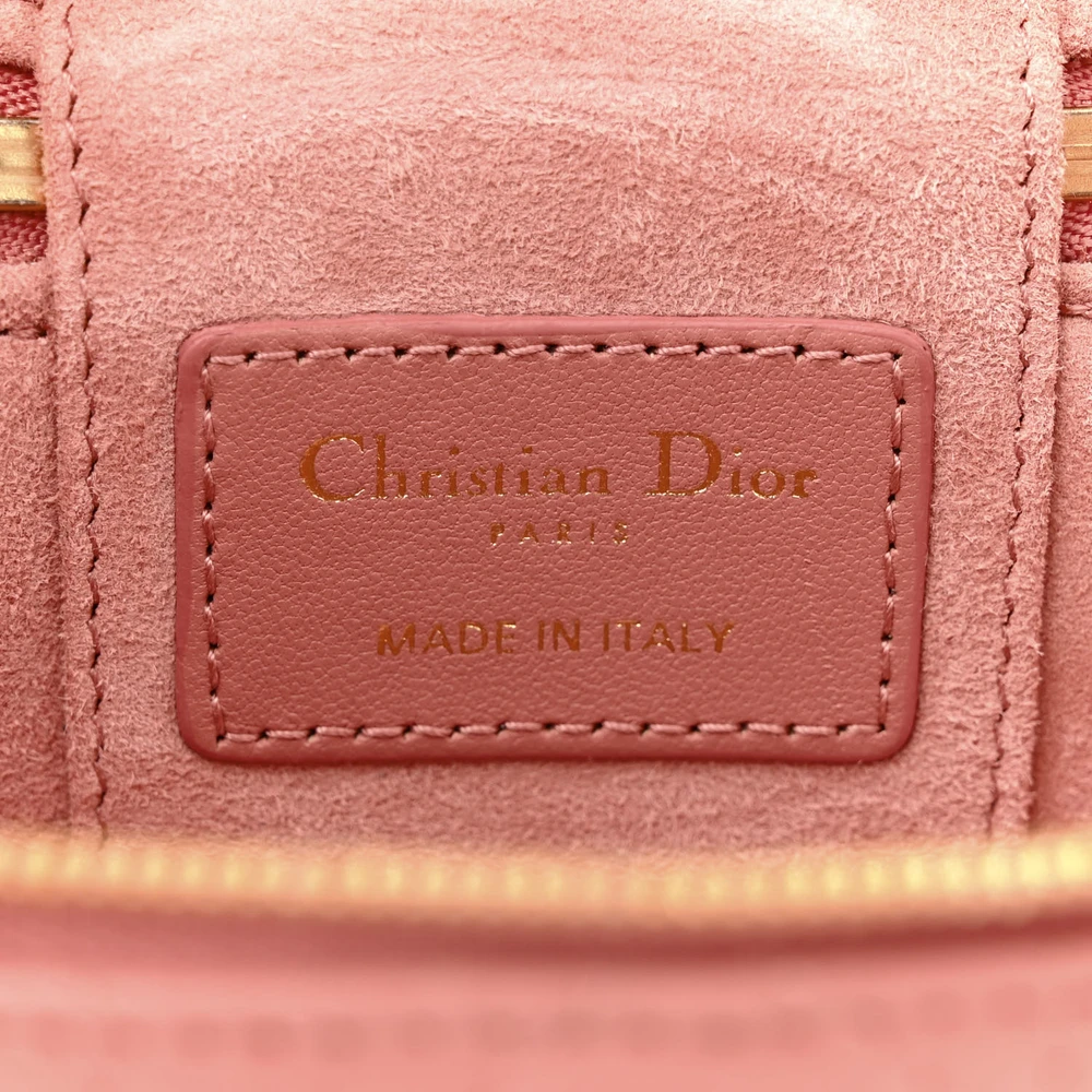 Dior Cannage Lambskin Gold Hardware Superfake Vanity Case