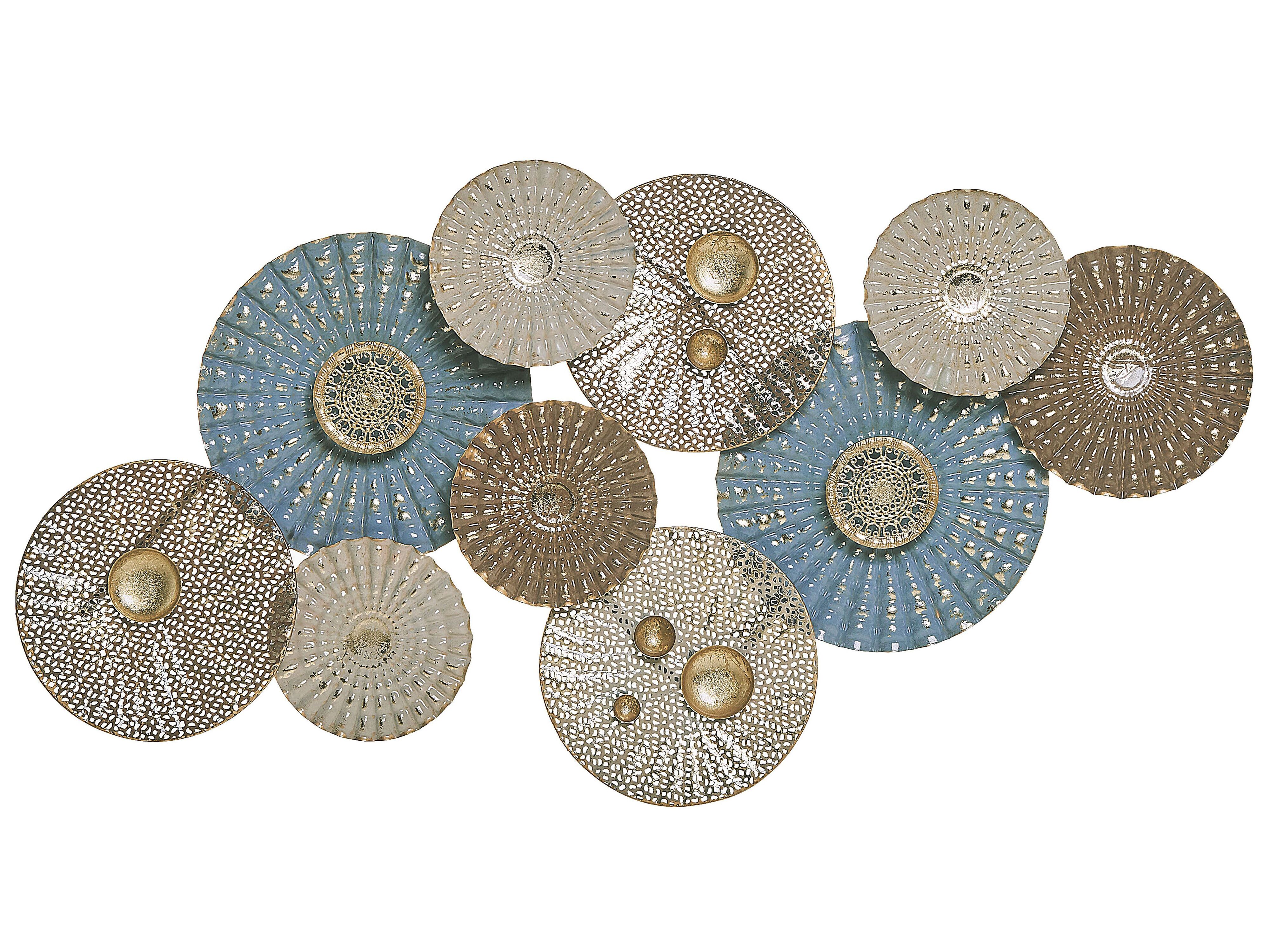 Wall Decor HASSIUM Metal 48 cm Blue