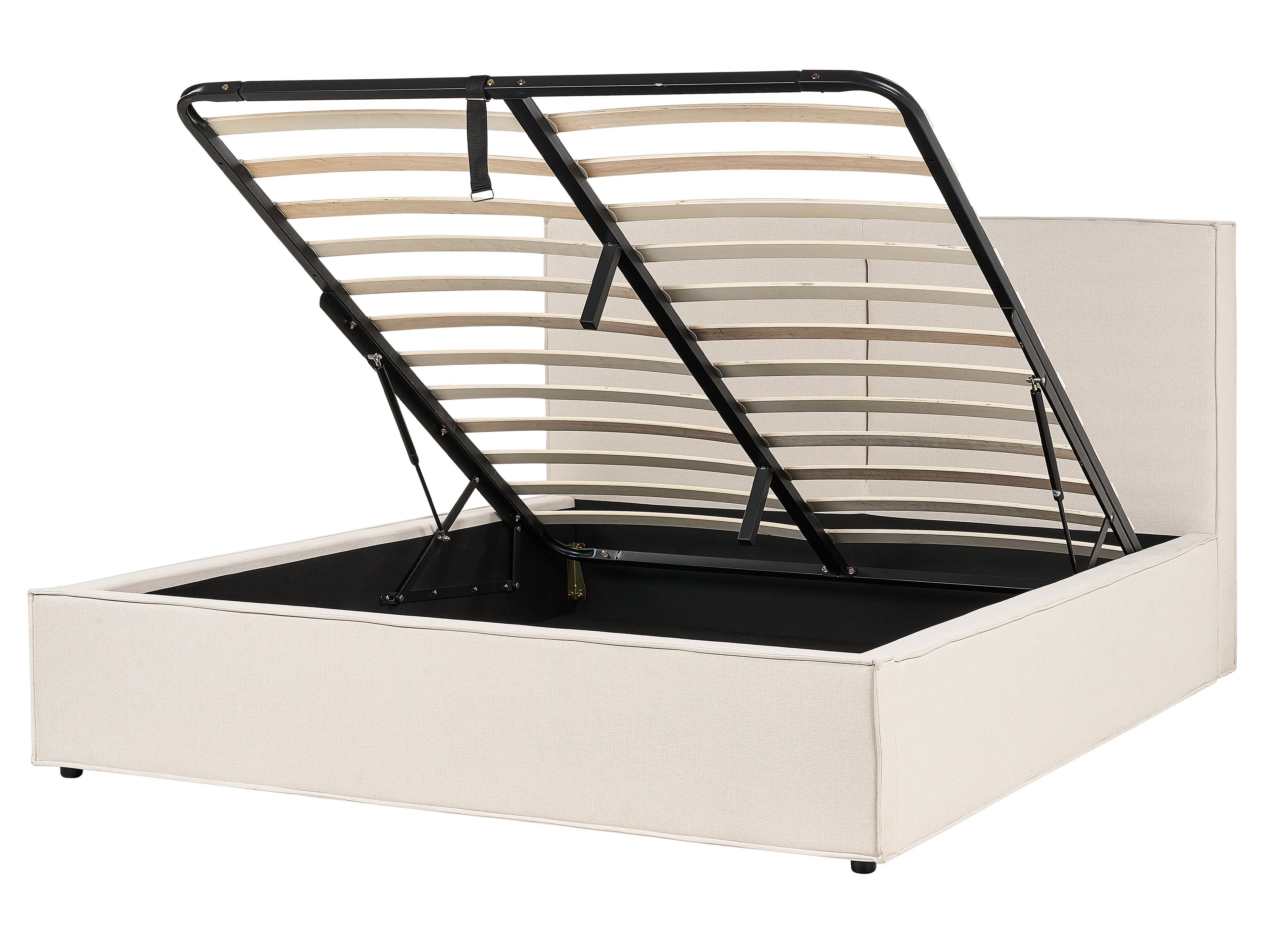 Ottoman Bed Fabric MOISSAC 160 x 200 cm (EU King Size) Beige