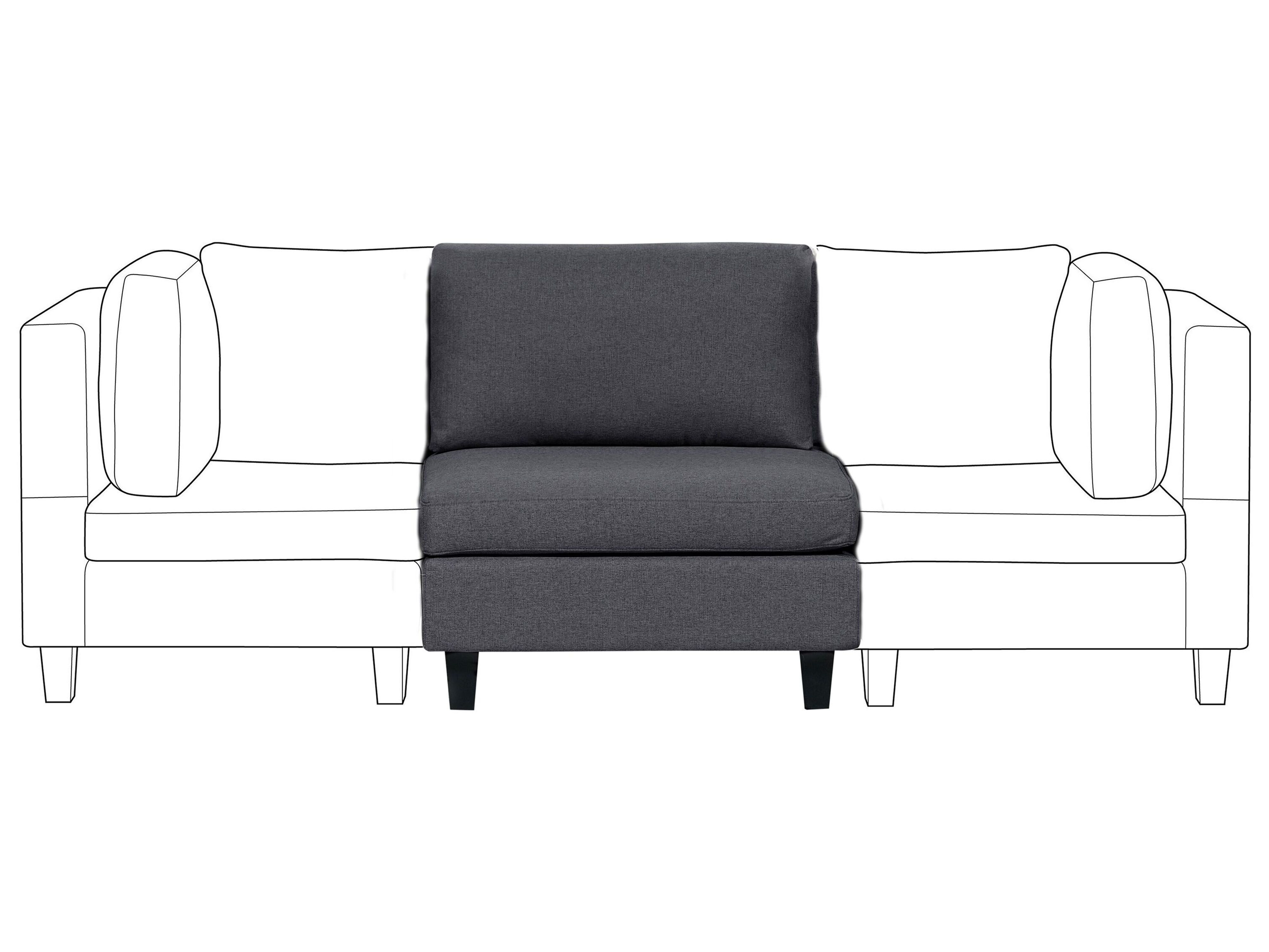 1-Seat Section UNSTAD Fabric Dark Grey