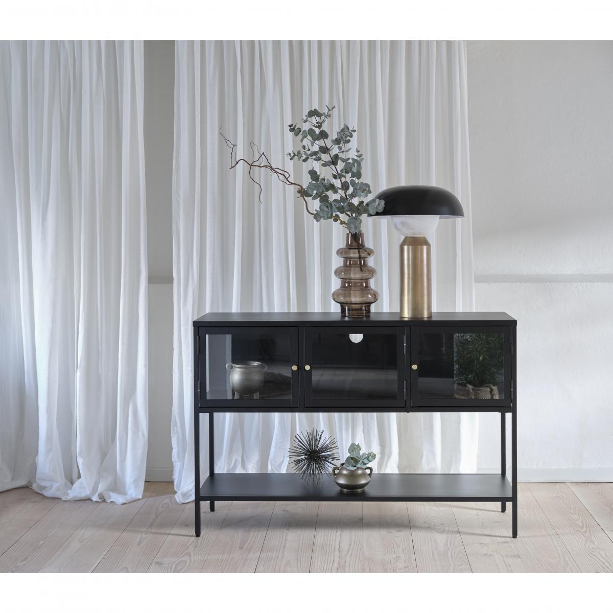 Nordic Home - Ragnar hoog staand dressoir - 130 cm - zwart