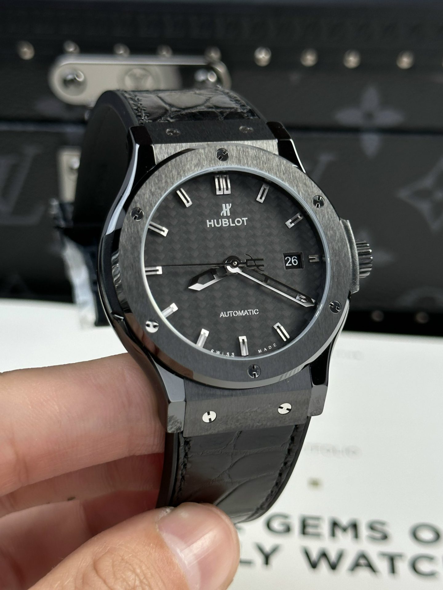 Hublot Classic Fusion Replica Watch Refined Ceramic Carbon Dial 42mm - Top club