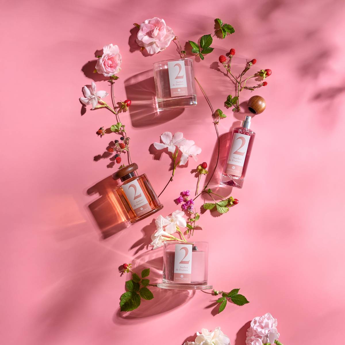 Scented Candle "Numia" Gourmet Scent, Strawberry, 180g