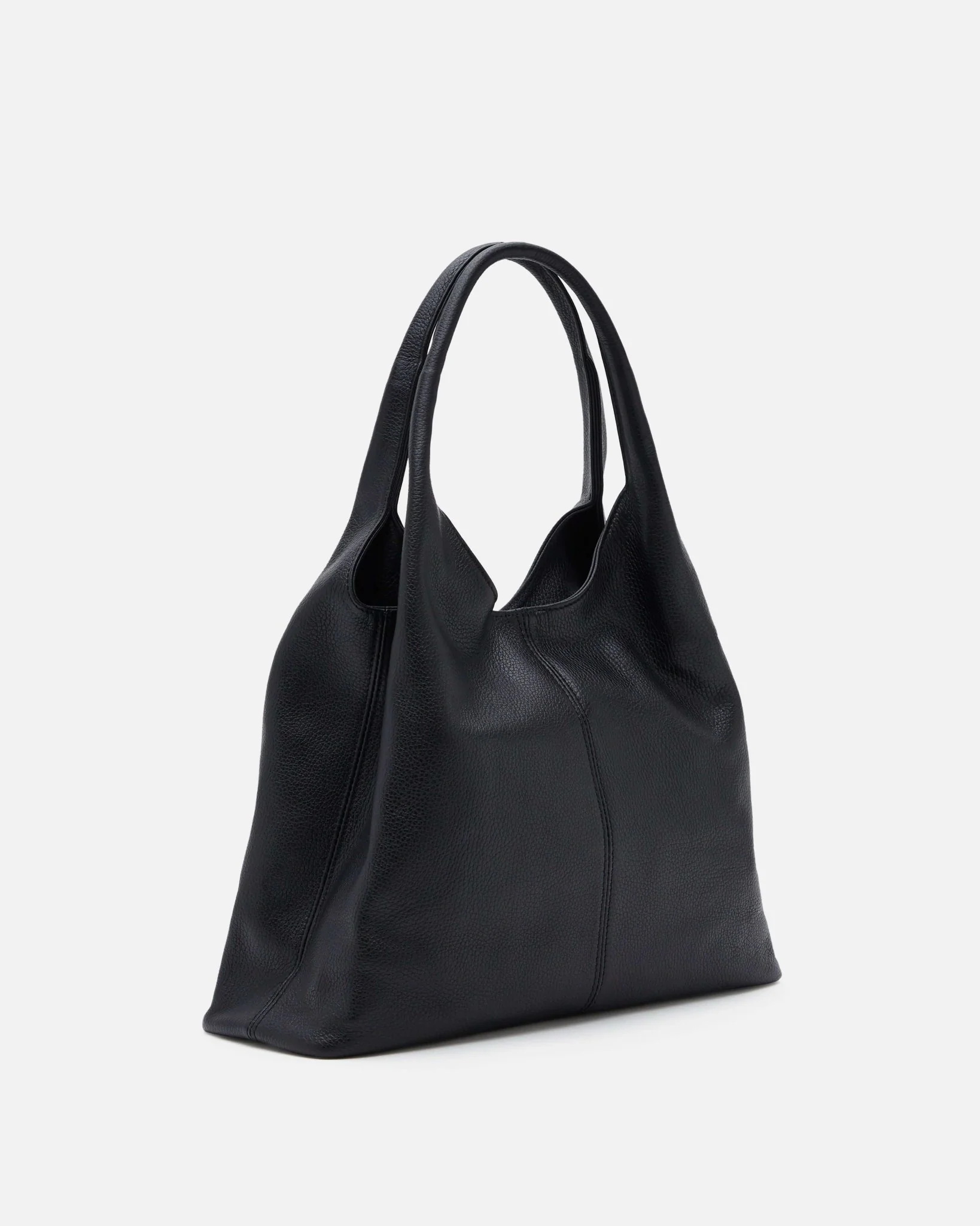 SAC ATIKA/GR NOIR - Sac en cuir porté épaule