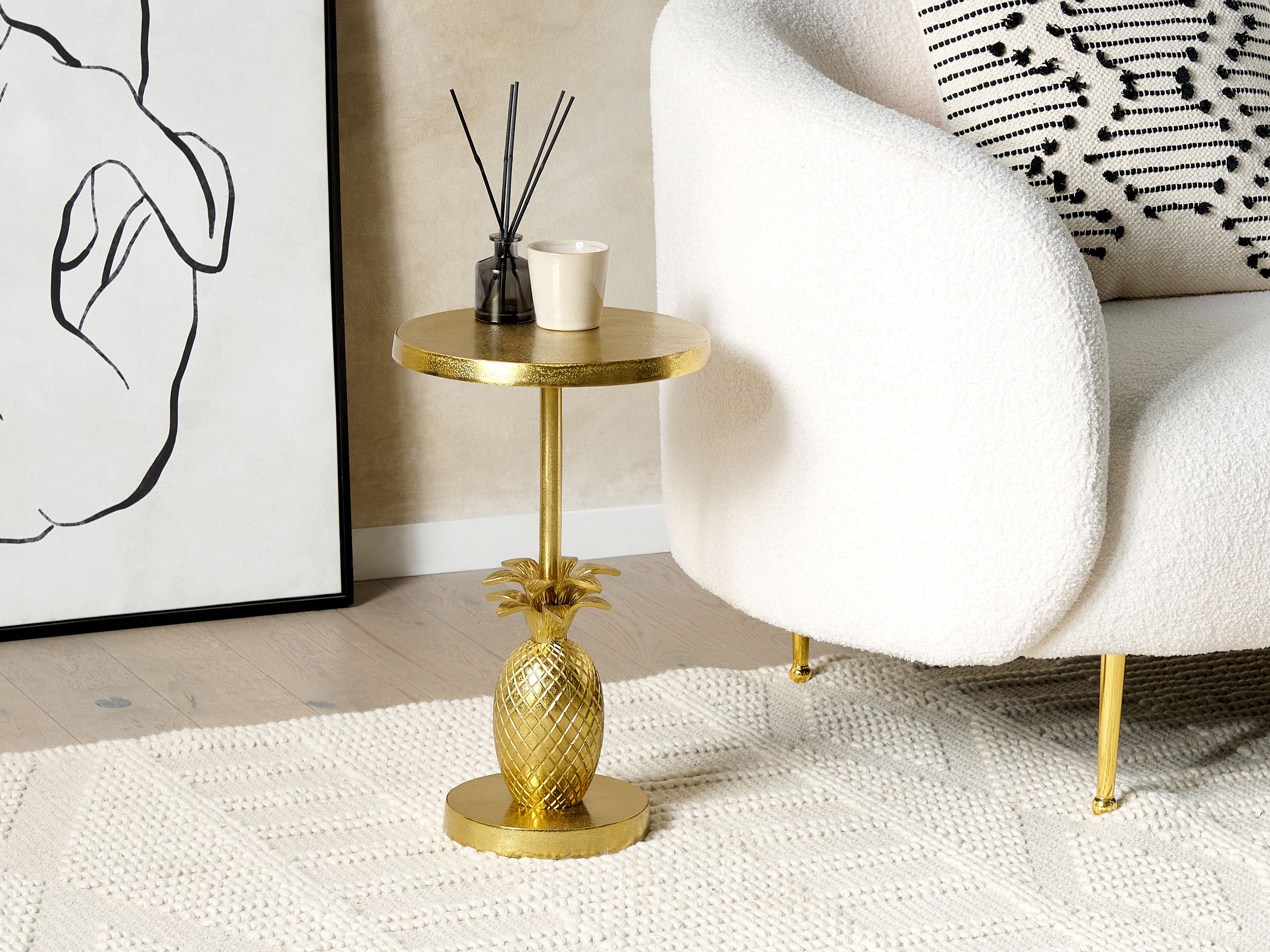 Side Table PANNOUVRE Metal Gold